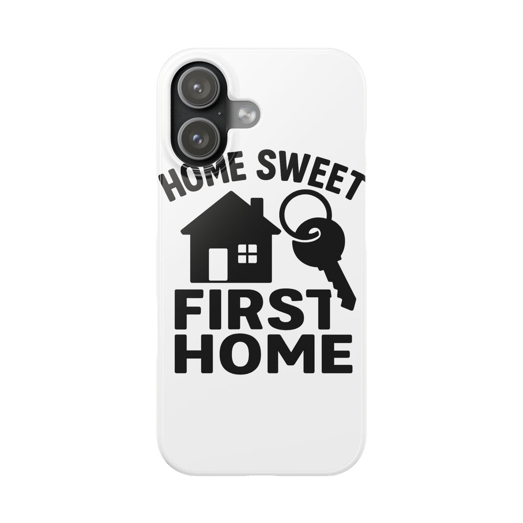 First Home Phone Case New Homeowner Gift Housewarming Present House Keys Milestone Typography Home Sweet First Home Decor