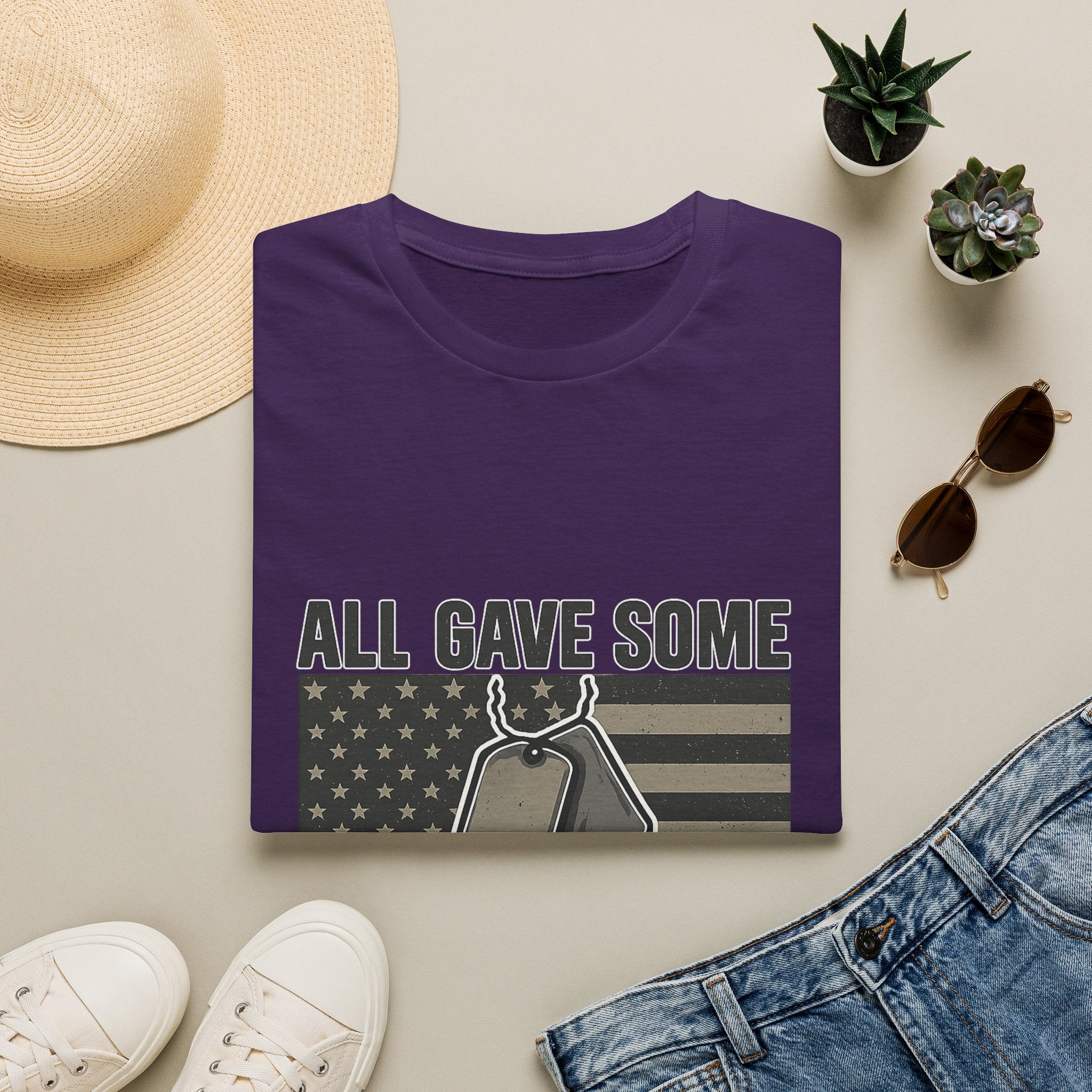 Custom Veteran Shirt | All Gave Some Some Gave All | Personalized Veterans Day Gift | Military Family Pride Tshirt with Name & Dates
