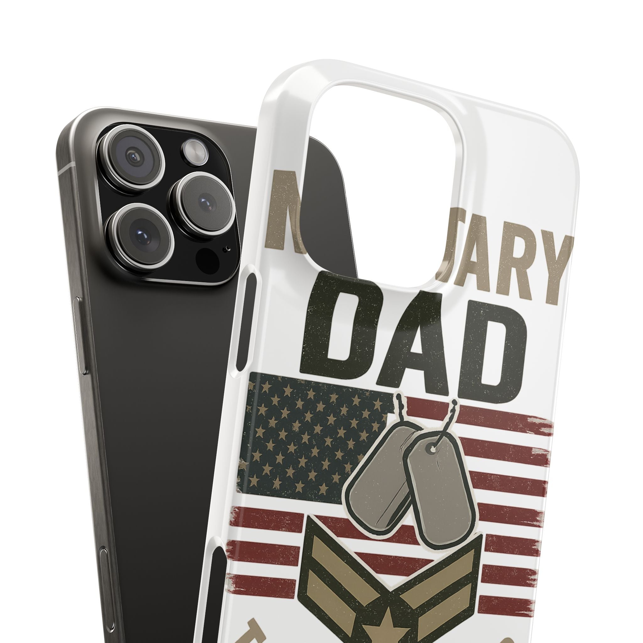 Military Dad Phone Case, Toughest Job Gift for Father of Soldier, Army Navy Marine Air Force Gift, Patriotic Phone Armor