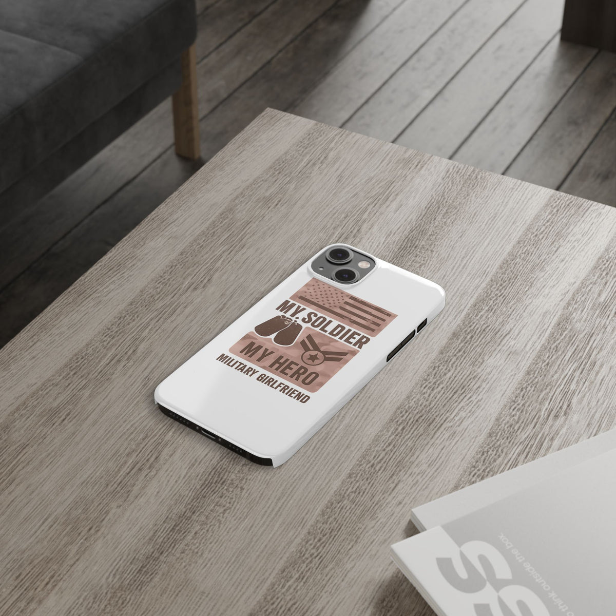 Military Girlfriend Phone Case Rose Gold Camouflage My Soldier My Hero Gift for Army Navy Air Force Girlfriend