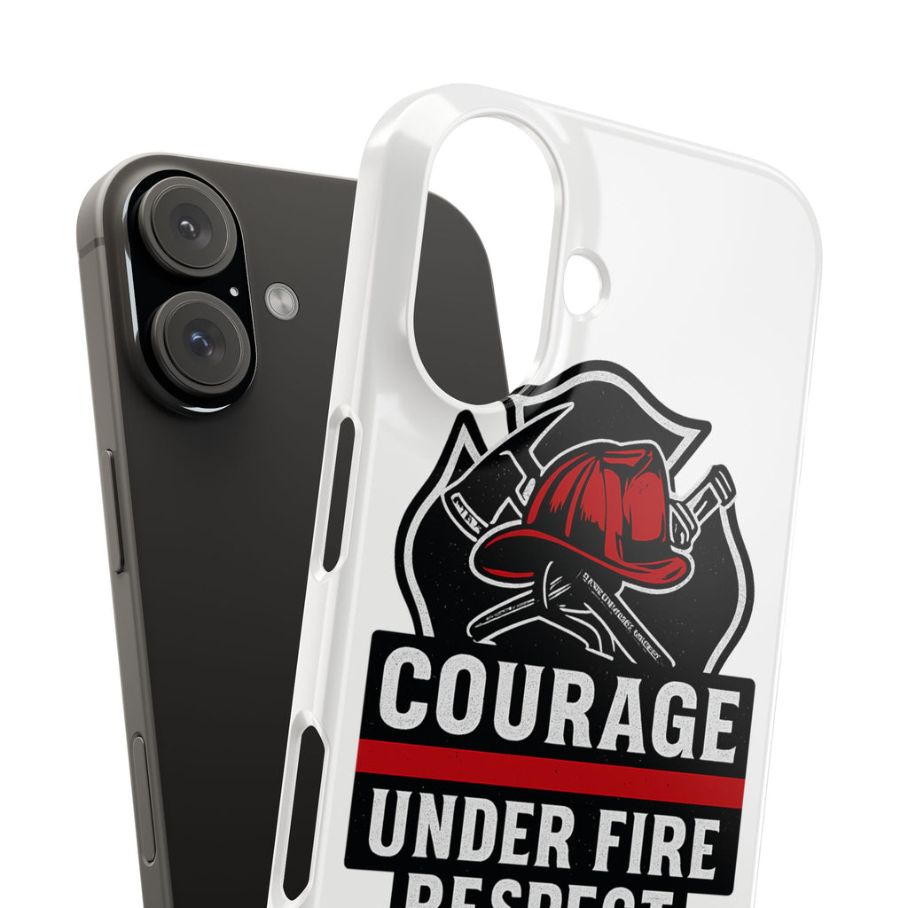 Firefighter Phone Case Courage Under Fire Respect First Responder Gift Thin Red Line Maltese Cross Fire Helmet Hero Support