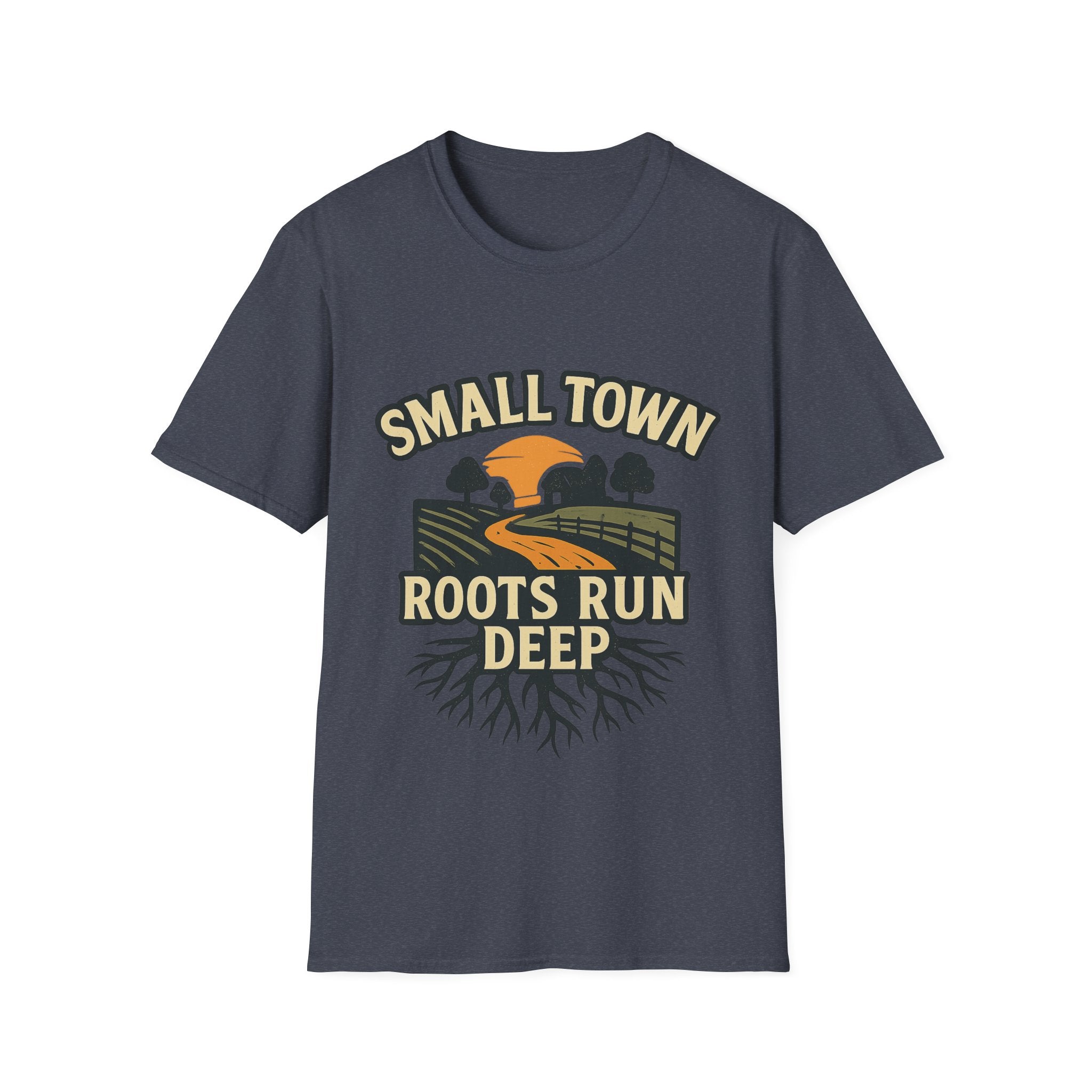 Small Town Roots Run Deep Shirt, Country Roads Graphic Tee, Rural Pride T-Shirt, Farmhouse Style Clothing, Country Lifestyle Gift