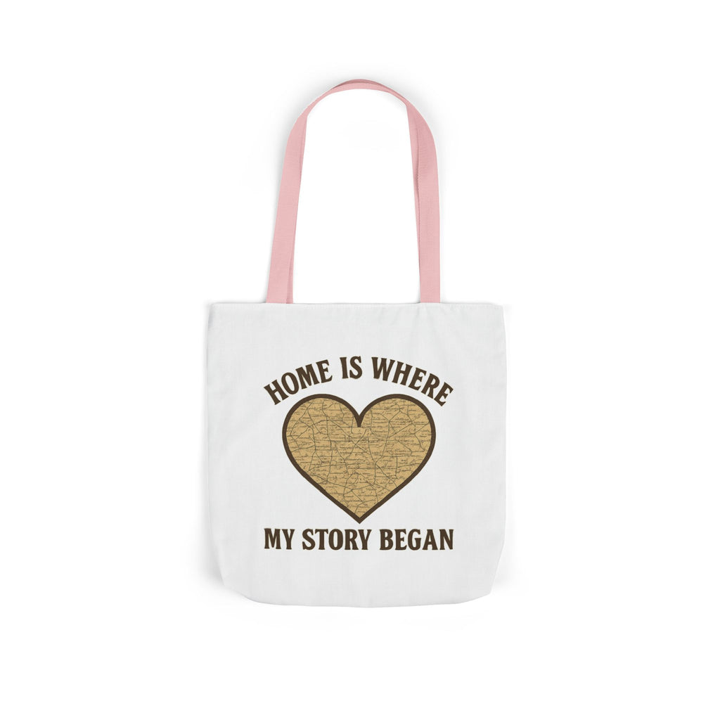 Home Is Where My Story Began Tote Bag Vintage Map Hometown Gift Moving Away Graduation Nostalgia Roots Pride Canvas Bag