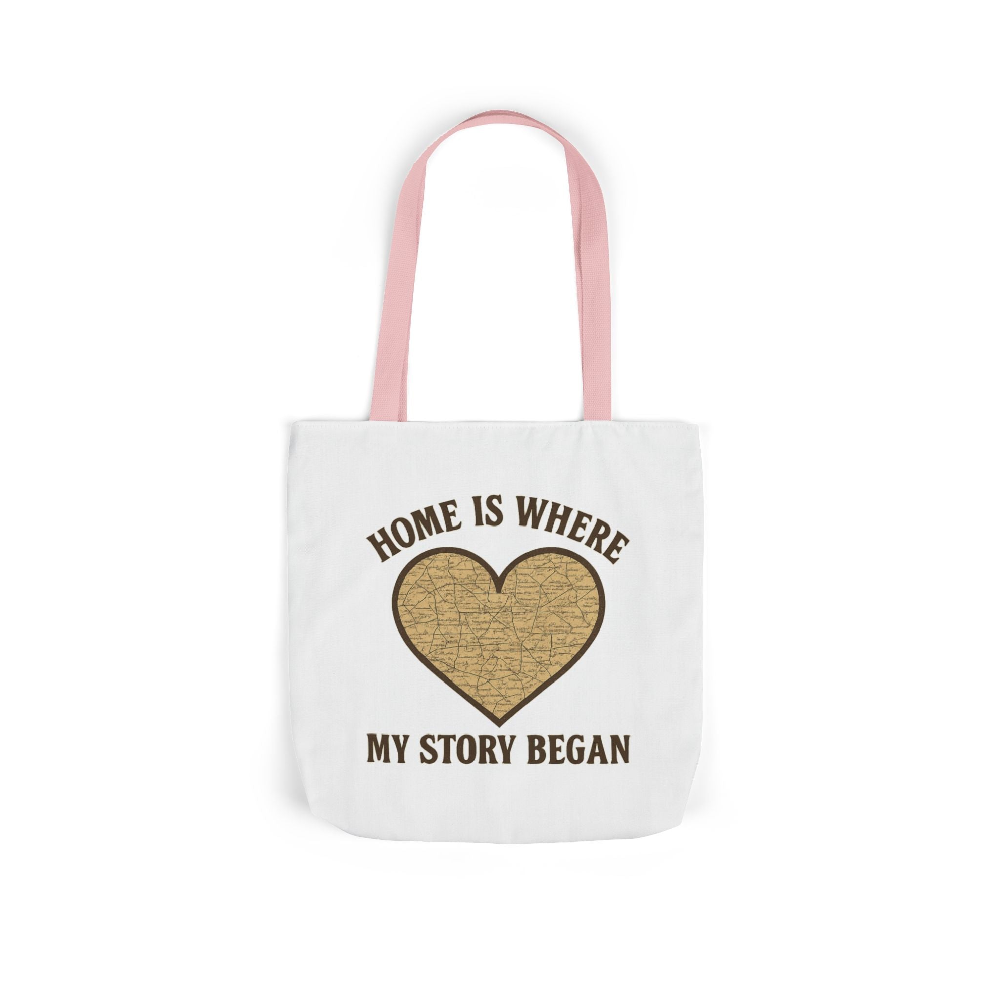 Home Is Where My Story Began Tote Bag Vintage Map Hometown Gift Moving Away Graduation Nostalgia Roots Pride Canvas Bag