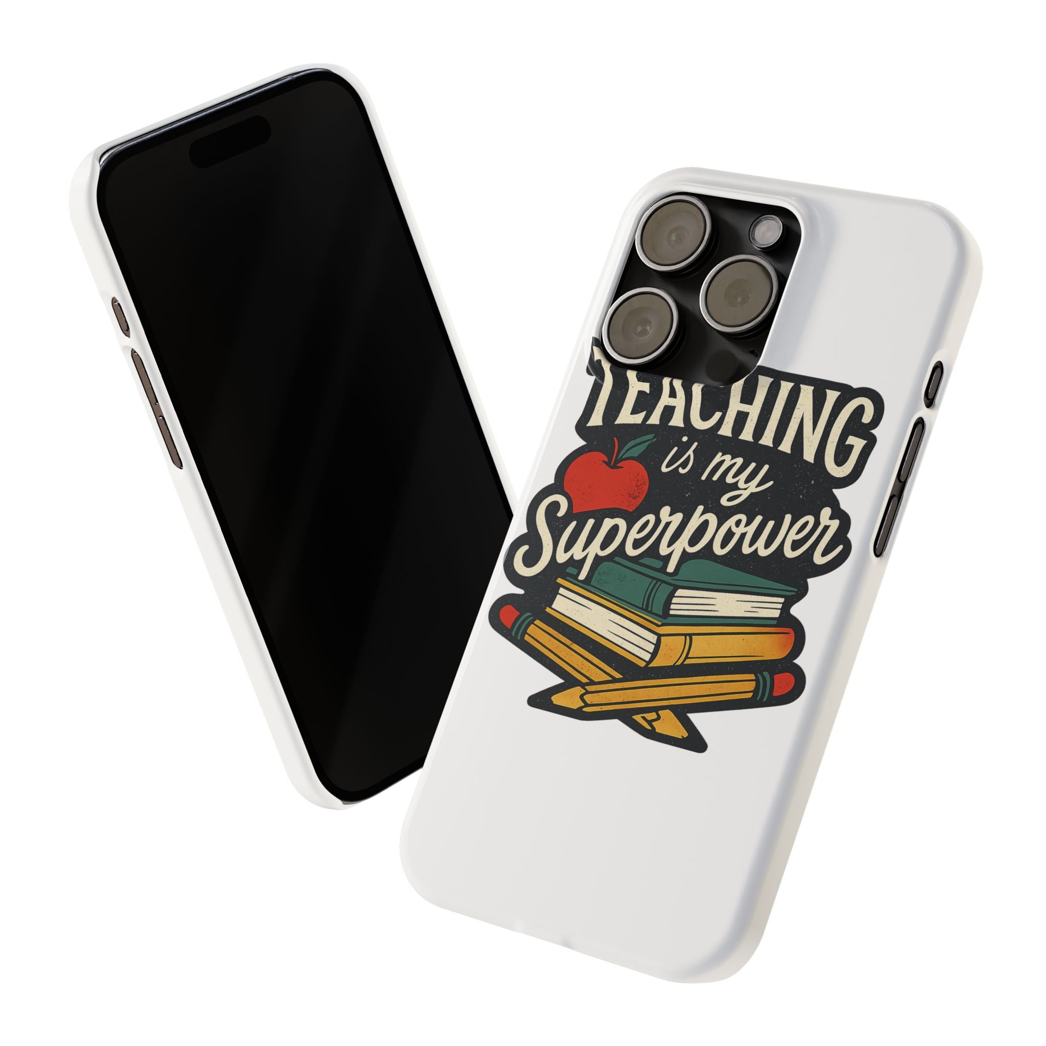 Teaching is My Superpower Phone Case Teacher Gift Appreciation Educator Hero Apple Books Chalk Classroom Decor