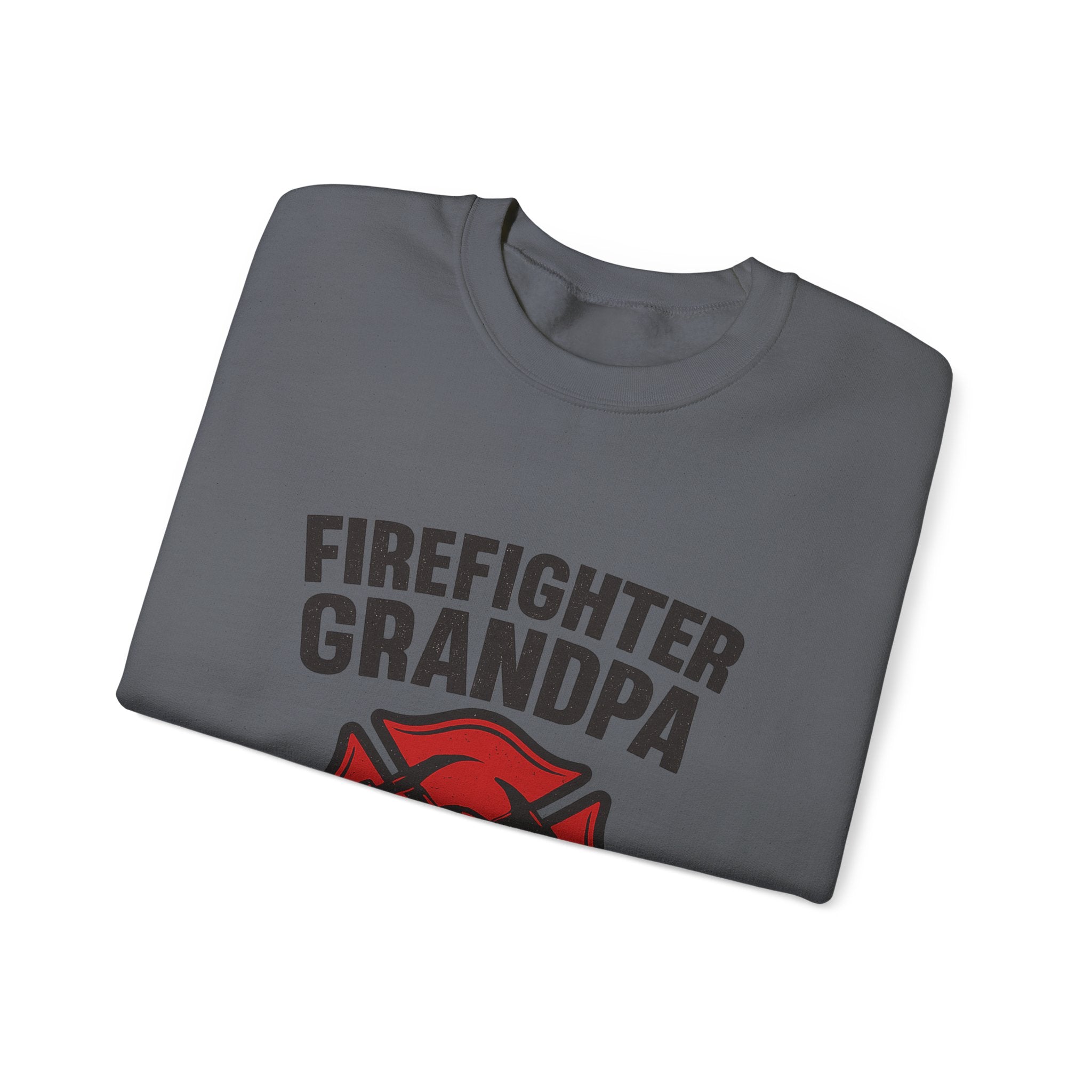 Firefighter Grandpa Sweatshirt My Hero Forever Gift Vintage Fire Station Badge Grandparents Day Fireman Grandfather Shirt