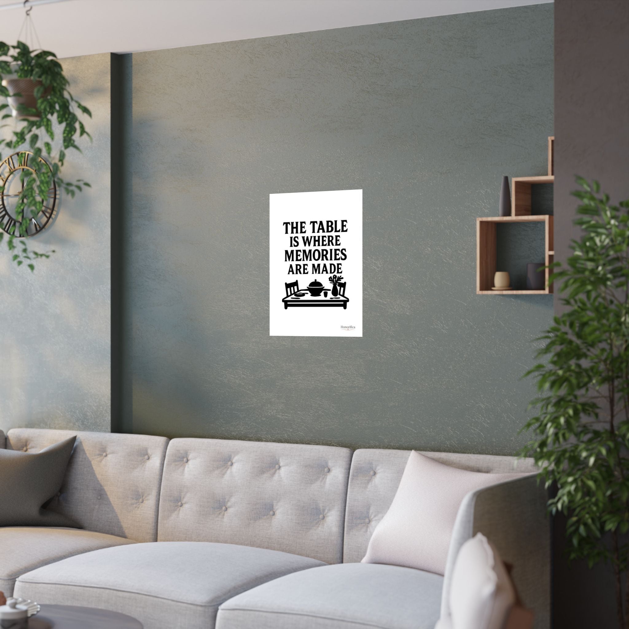 The Table Is Where Memories Are Made Kitchen Poster, Dining Room Wall Art, Family Meal Print, Mother's Day Gift for Mom