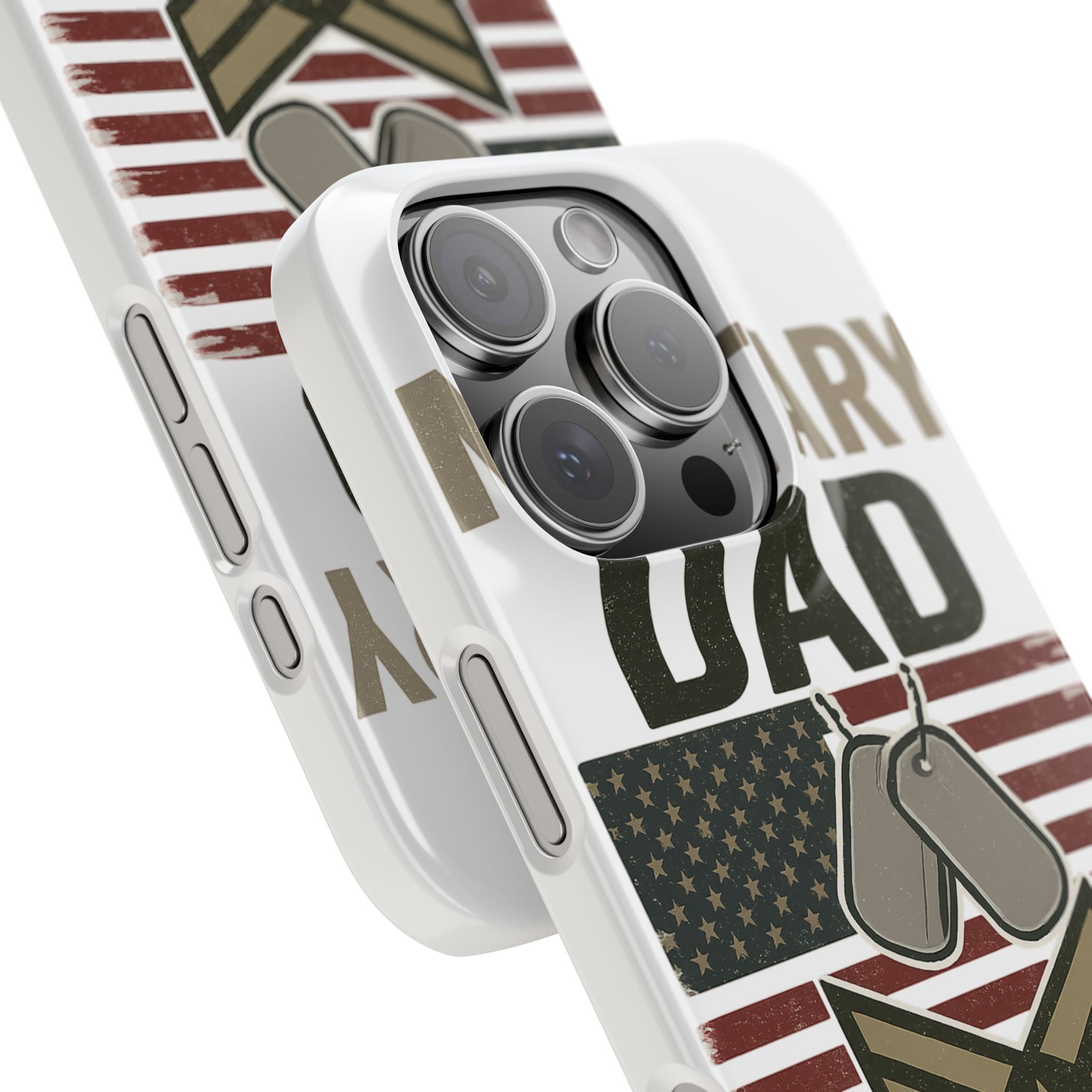 Military Dad Phone Case, Toughest Job Gift for Father of Soldier, Army Navy Marine Air Force Gift, Patriotic Phone Armor