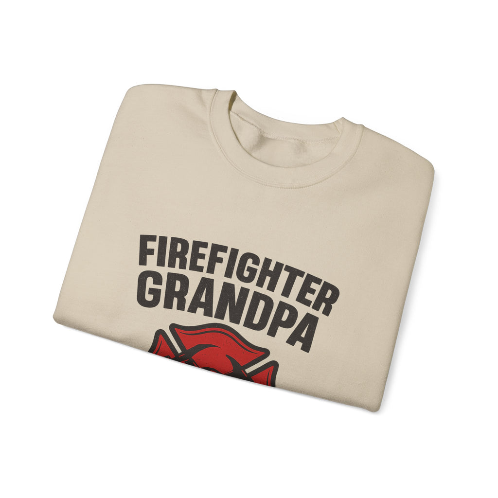 Firefighter Grandpa Sweatshirt My Hero Forever Gift Vintage Fire Station Badge Grandparents Day Fireman Grandfather Shirt