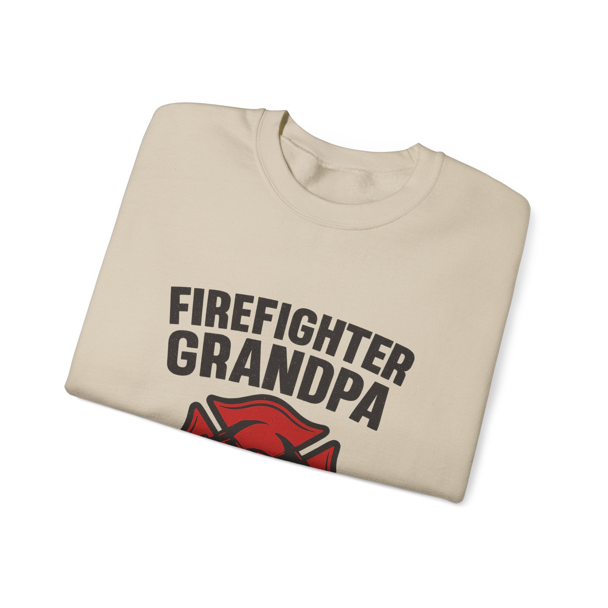 Firefighter Grandpa Sweatshirt My Hero Forever Gift Vintage Fire Station Badge Grandparents Day Fireman Grandfather Shirt