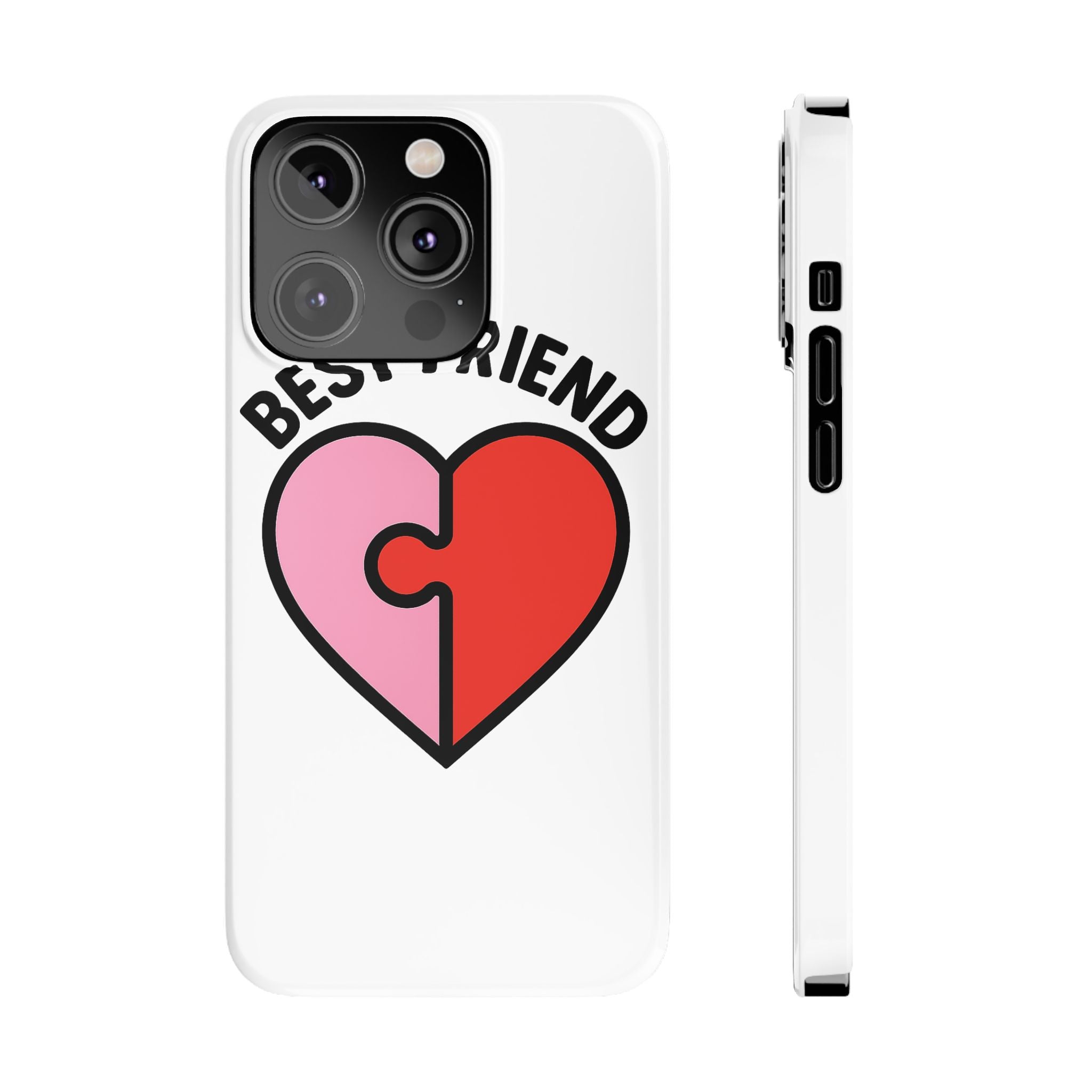 Best Friend Phone Case Set Puzzle Heart Matching BFF Gifts for Besties Friendship Phone Cases Cute Teen Gift for Her