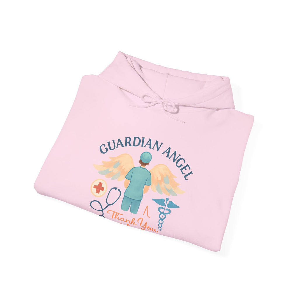 Guardian Angel in Scrubs Nurse Hoodie Gift, Nurse Appreciation Thank You, Nursing Retirement Gift, Soft Watercolor Angel Wings