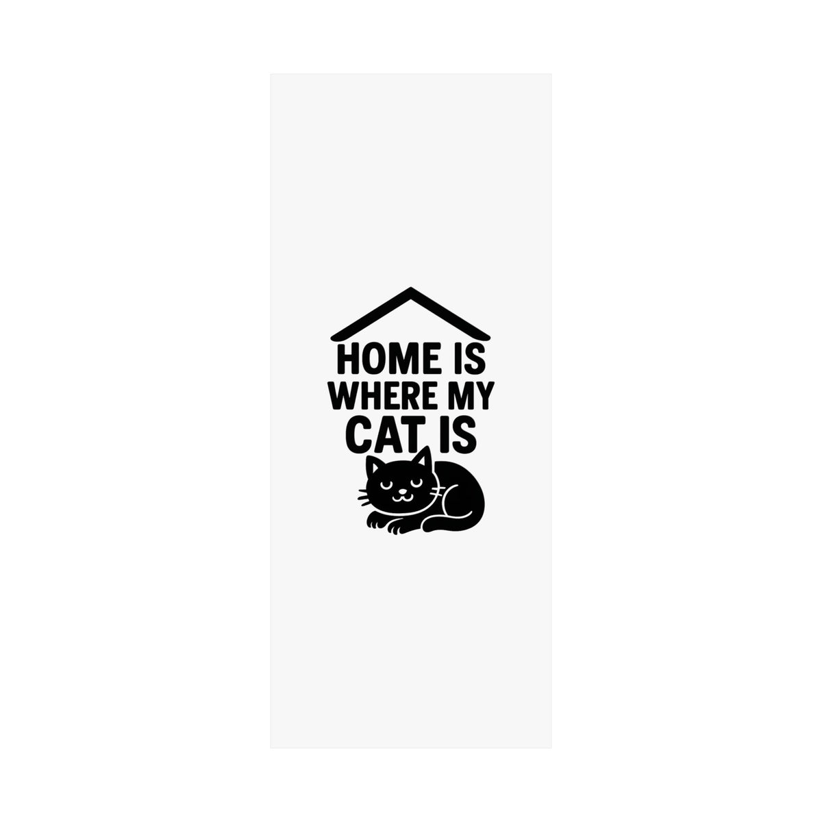 Home is Where My Cat Is Poster, Cat Lover Gift, Minimalist Cat Wall Art, Cat Owner Home Decor, Housewarming Gift for Cat Mom