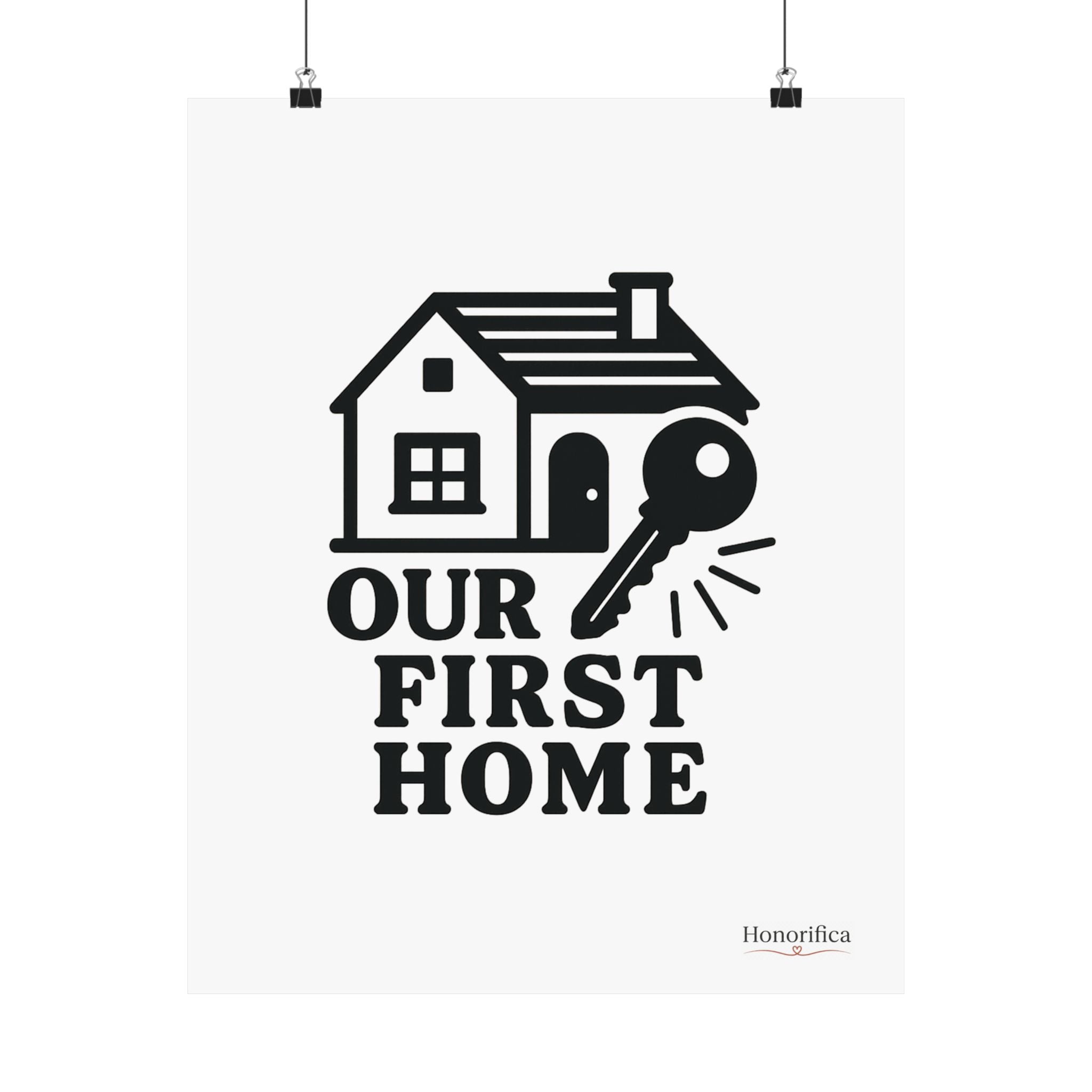 First Home Poster, Our First Home Gift, Housewarming Gift New Homeowner, First Time Home Buyer Gift, New House Decor Milestone