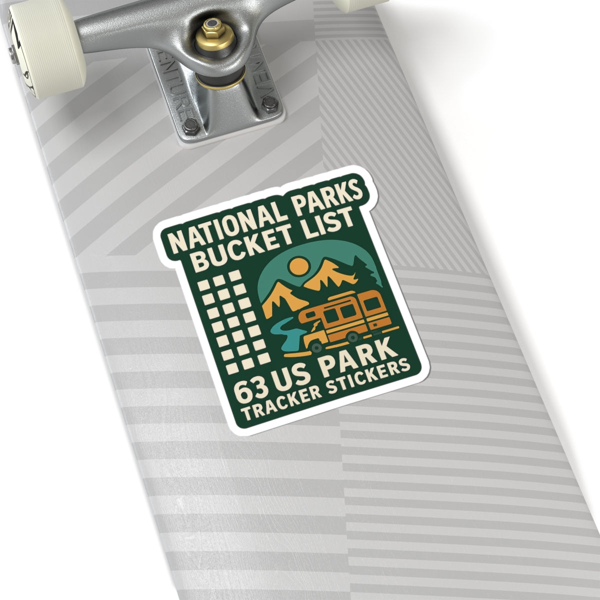 National Parks Bucket List Sticker Pack, 63 US Park Tracker Stickers, Adventure Travel Checklist, RV Camper Decals, Wanderlust Gift