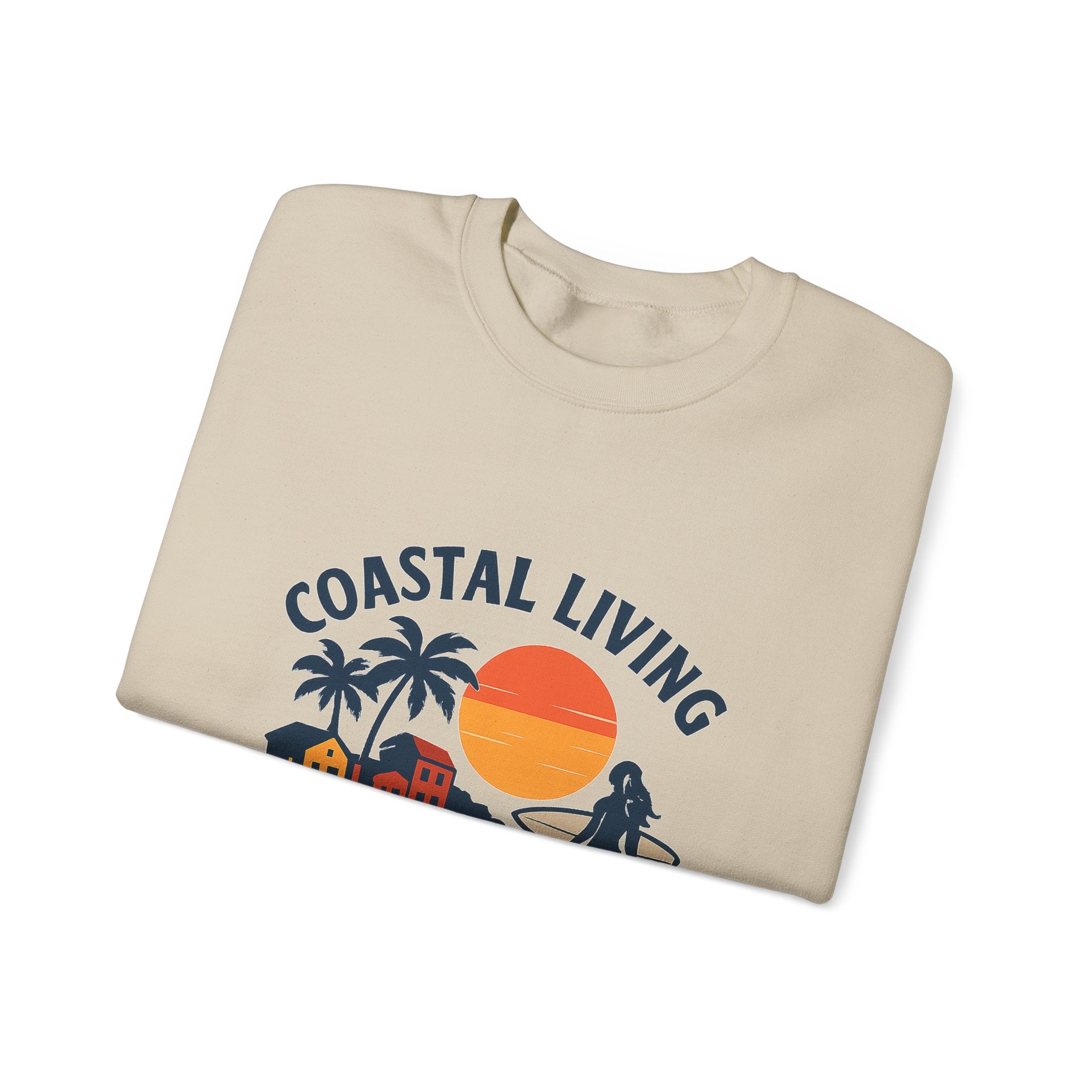Beach Town Sunset Sweatshirt Coastal Living Salt Air Sun-Kissed Hair Ocean Vibes Vacation Gift Nautical Crewneck Surfer Beach Lover