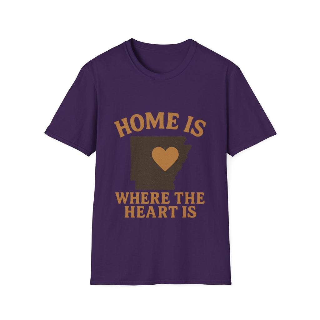 Home Is Where The Heart Is Shirt, Vintage State Silhouette Tee, Hometown Pride Gift, Missing Home Nostalgic T-Shirt