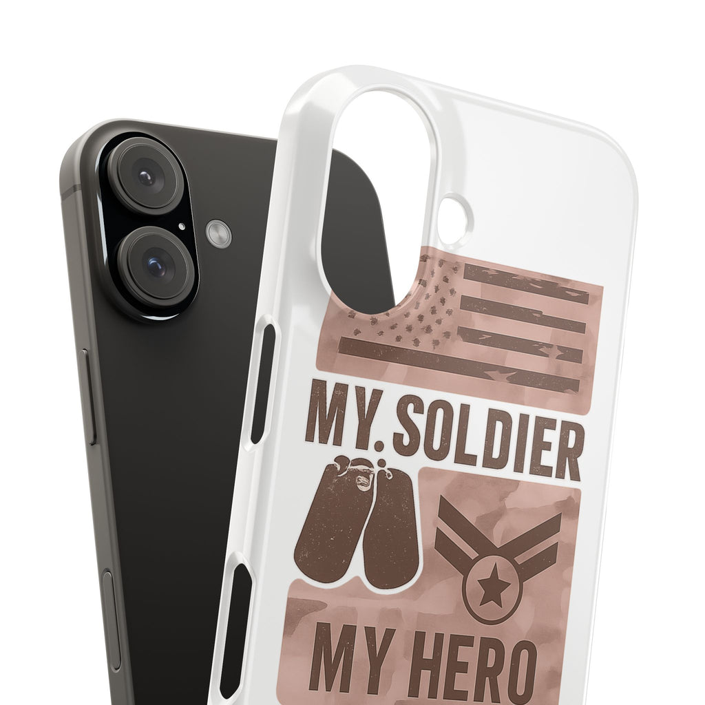 Military Girlfriend Phone Case Rose Gold Camouflage My Soldier My Hero Gift for Army Navy Air Force Girlfriend