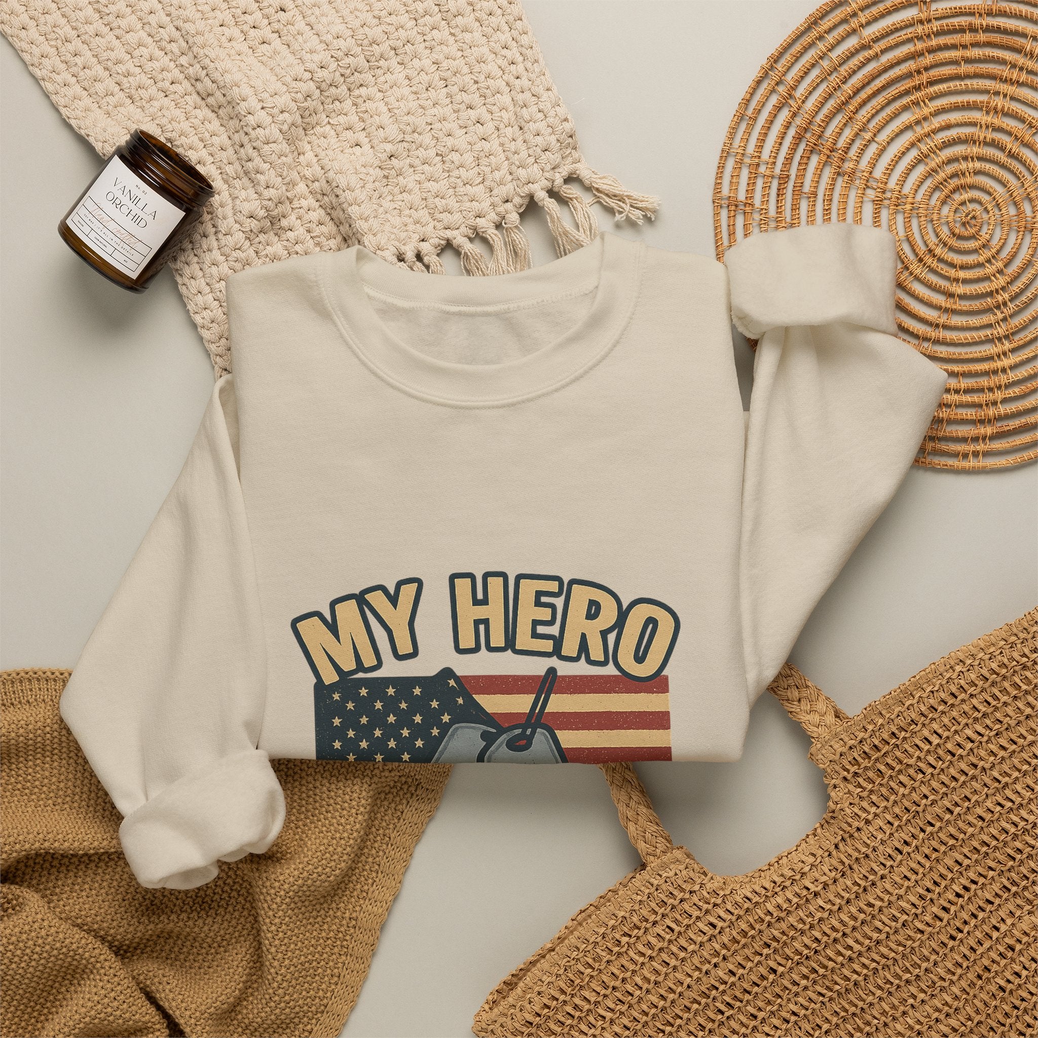 Military Sister Sweatshirt My Hero My Sister Proud Army Navy Air Force Marine Gift Active Duty Support Patriotic Clothing