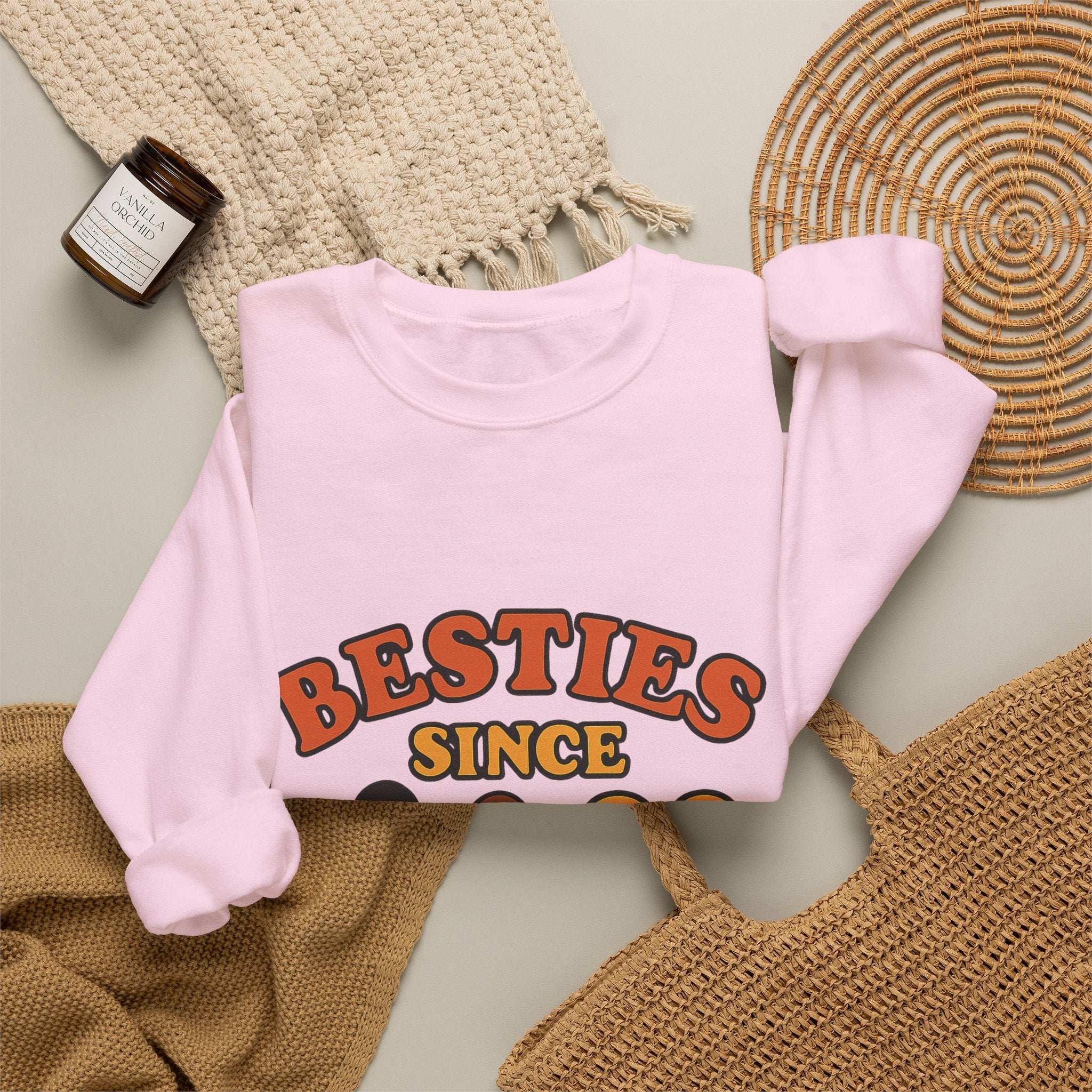 Besties Since Retro Years Sweatshirt 90s Nostalgia Best Friend Gift Friendship Anniversary Vintage Aesthetic Crewneck