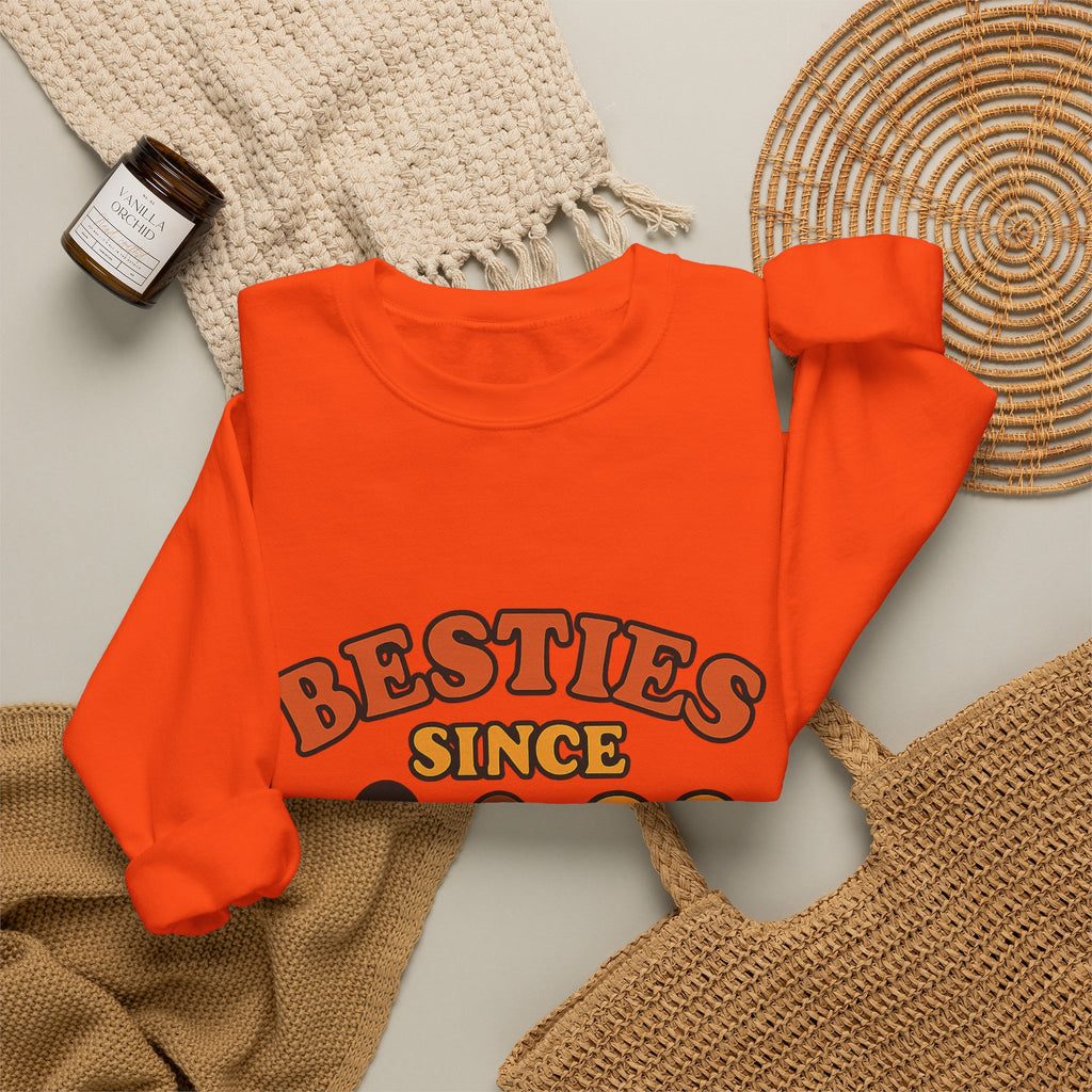 Besties Since Retro Years Sweatshirt 90s Nostalgia Best Friend Gift Friendship Anniversary Vintage Aesthetic Crewneck