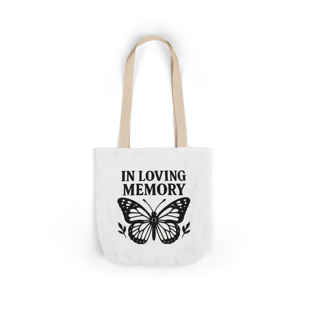 Butterfly Memorial Tote Bag, In Loving Memory Gift, Funeral Remembrance, Celebration of Life, Sympathy Gift for Loss