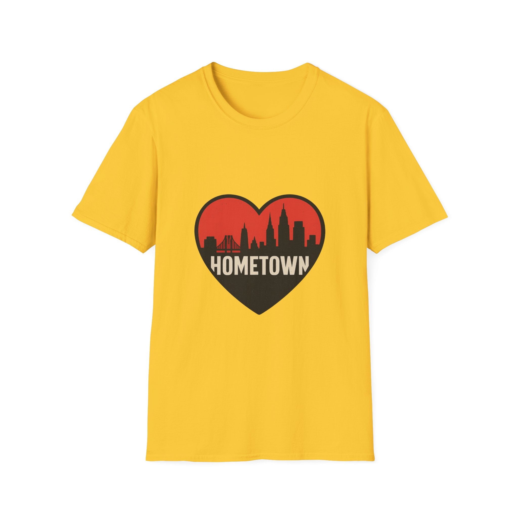 City Skyline Heart T-Shirt | Hometown Pride Tee | Urban City Lover Gift | NYC LA Chicago Shirt | Travel Souvenir Graphic Tee