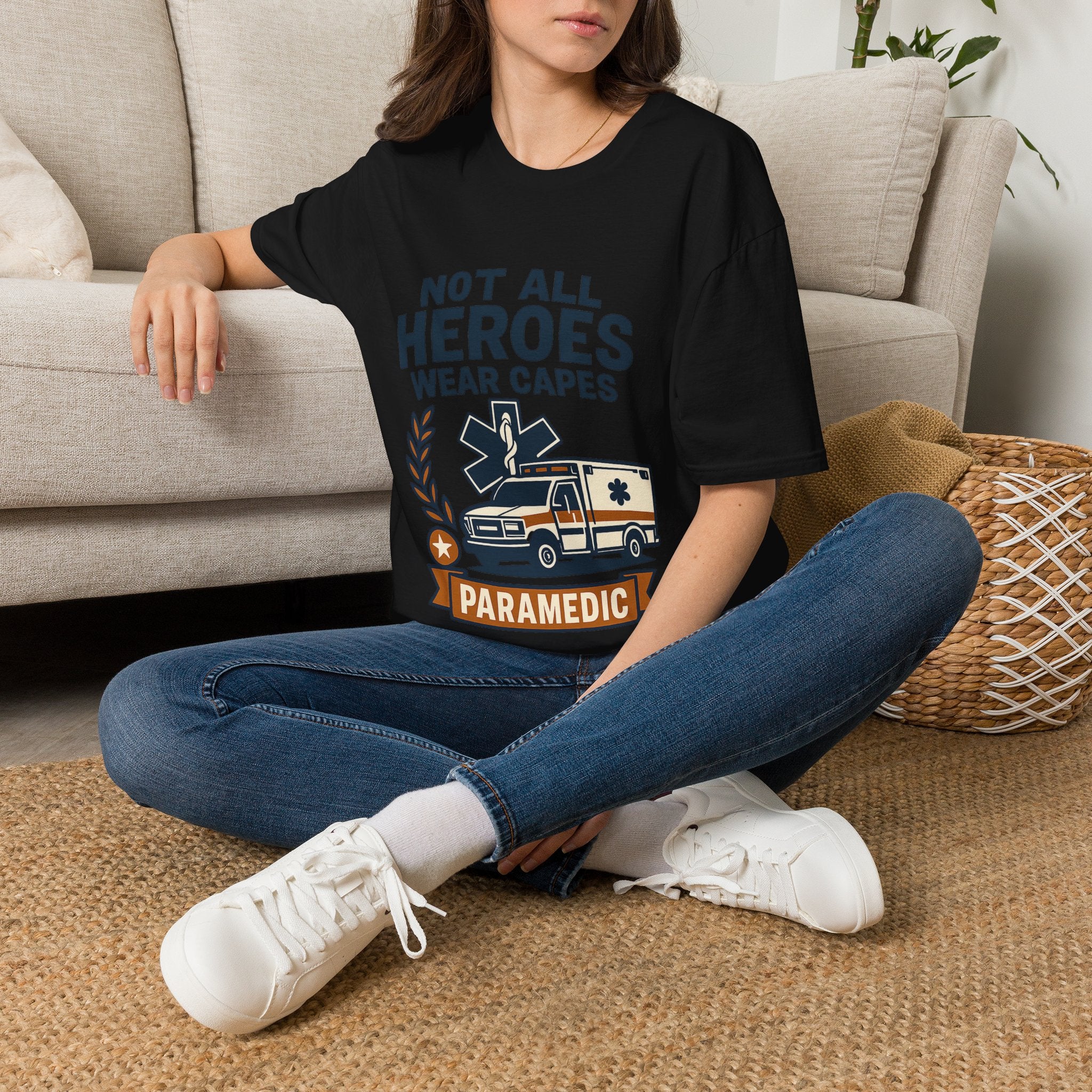 Not All Heroes Wear Capes Paramedic Shirt, EMS Appreciation Gift, Star of Life EMT Tshirt, Ambulance Driver Hero Shirt