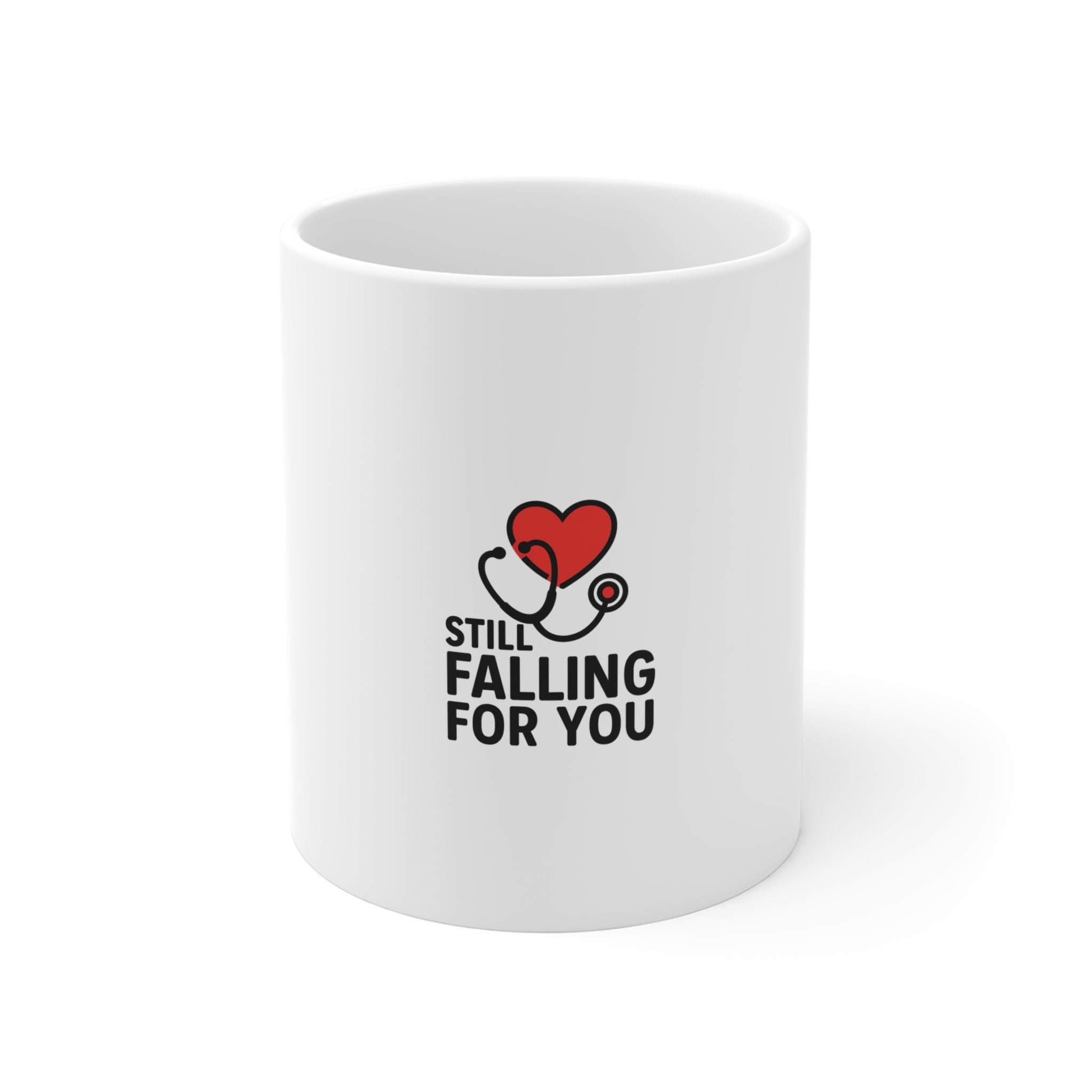 Still Falling For You Medical Mug | Nurse Doctor Gift Coffee Cup | Healthcare Worker Romance Gift | Stethoscope Heart Mug