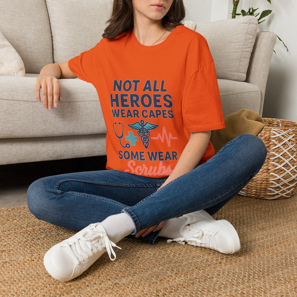 Not All Heroes Wear Capes Some Wear Scrubs Nurse Shirt, Nurse Appreciation Week Gift, Nurse Thank You Tee, Medical Worker Hero