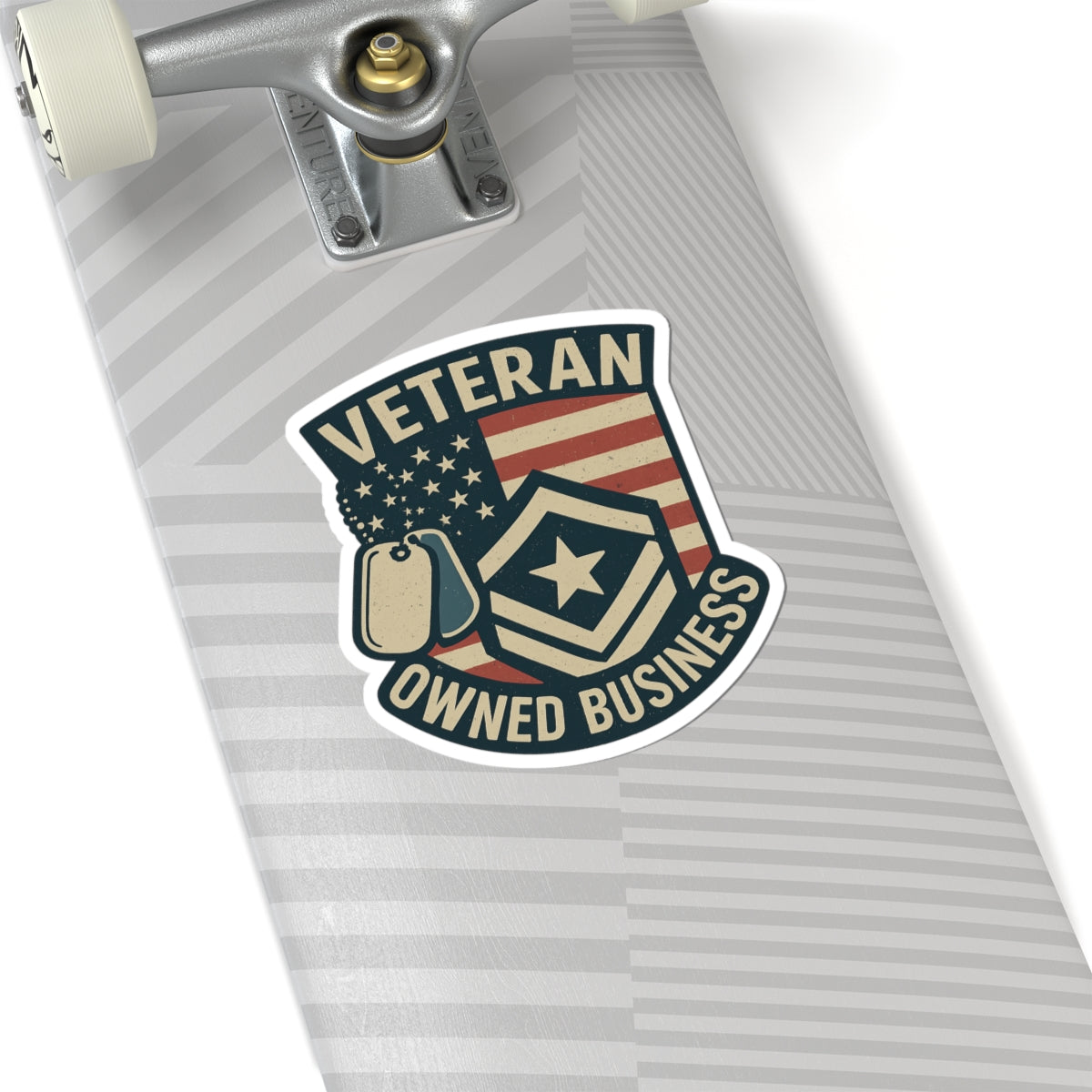 Veteran Owned Business Sticker, Support Veteran Business Decal, Military Owned Shop Badge, Patriotic Thank You Vet Small Business