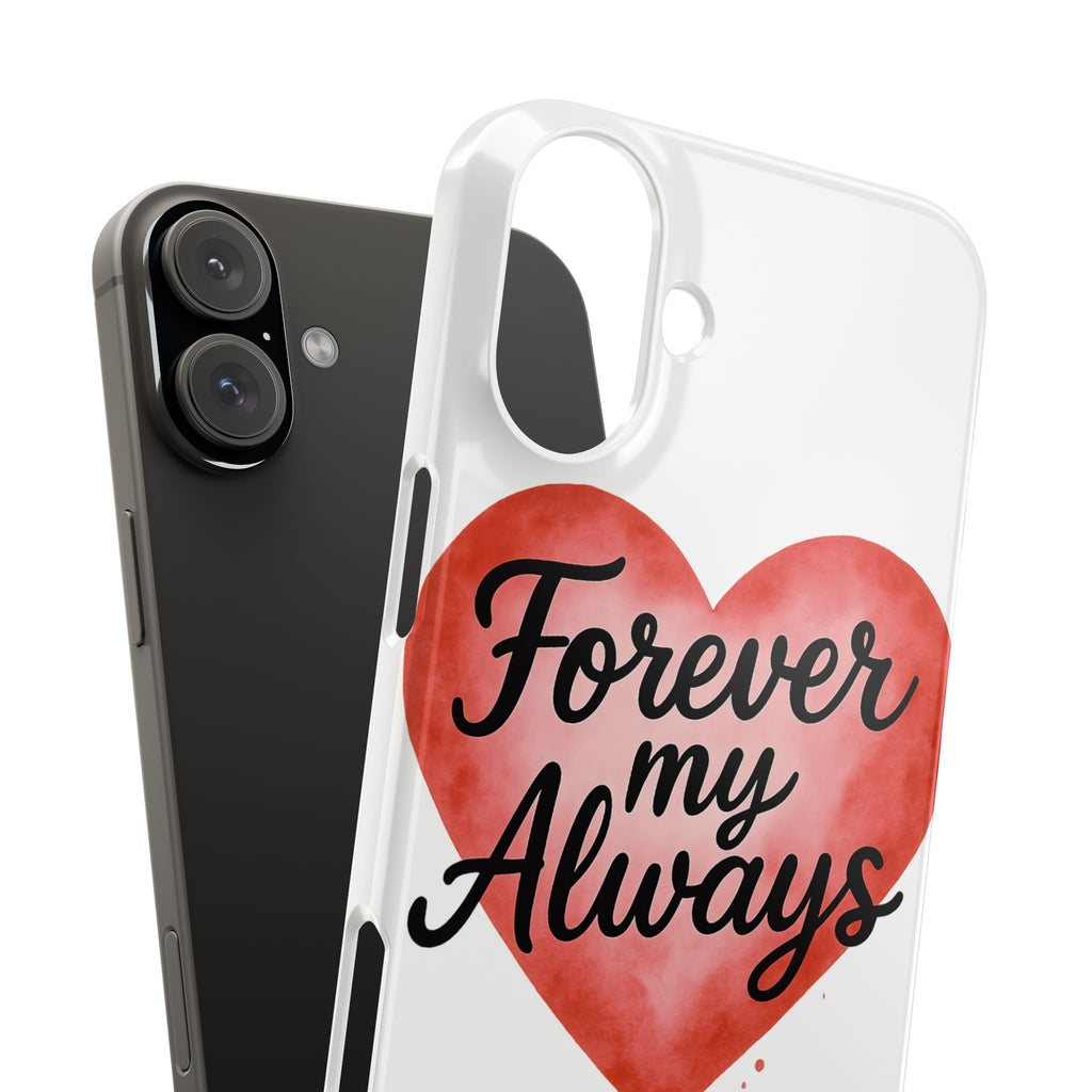 Forever My Always Watercolor Heart Phone Case | Romantic Anniversary Gift for Her | Love Quote Phone Cover | Girlfriend Wife Gift