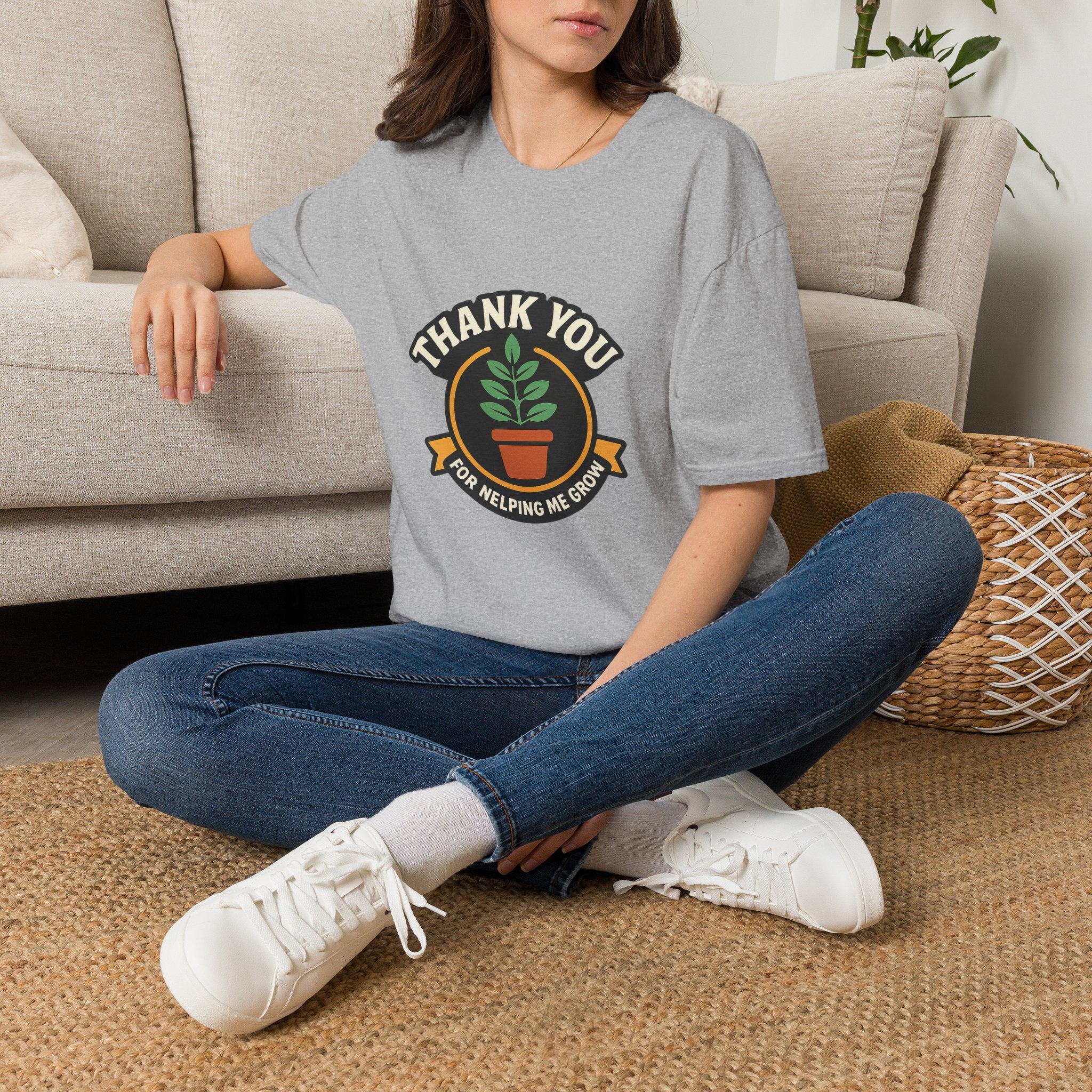 Thank You for Helping Me Grow Teacher Appreciation Shirt Plant Lady Gift Teacher Week Tee Mentor Gift End of Year Teacher Gift