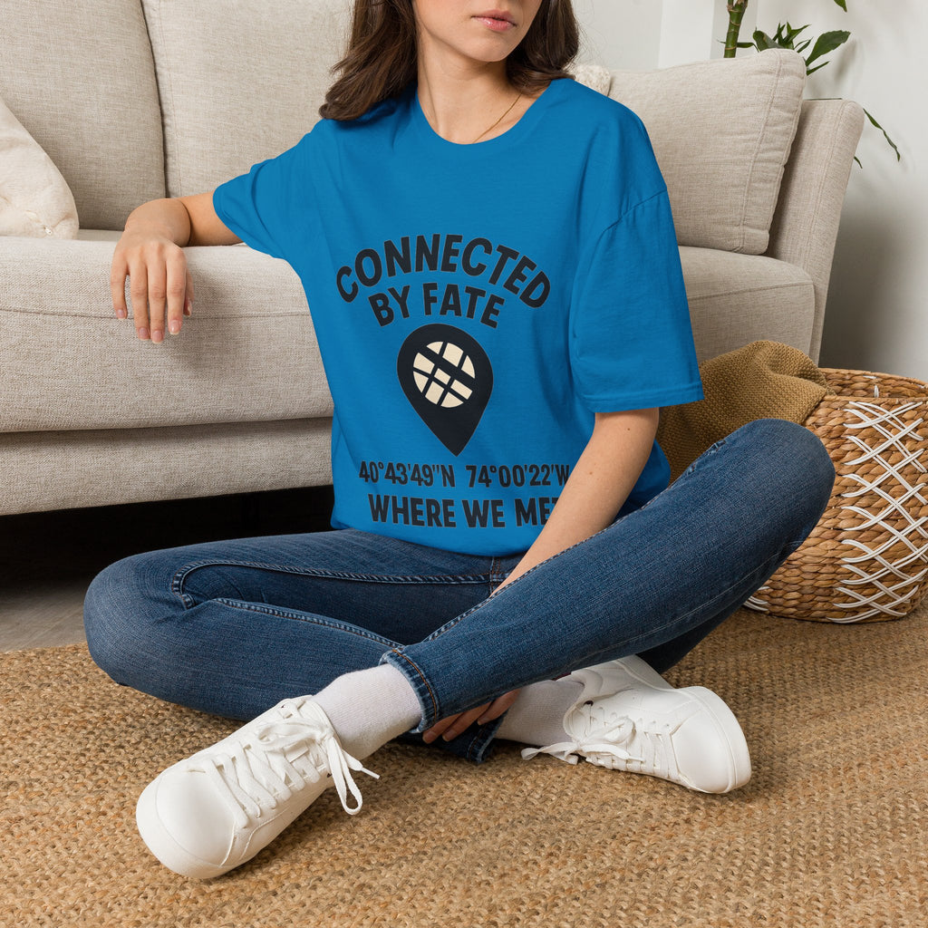 Best Friend Coordinates Shirt | Matching BFF Tees Where We Met | Friendship Day Gift | Connected By Fate | Personalized Location