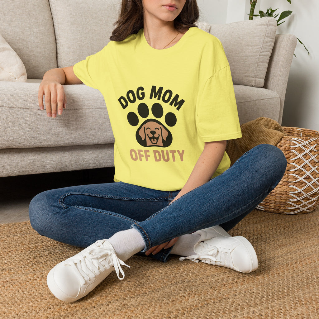 Dog Mom Off Duty Shirt, Dog Lover Gift, Paw Print T-Shirt, Dog Mom Tee, Funny Dog Owner Shirt, Dog Mama Clothing, Pet Parent
