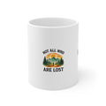 Not All Who Wander Are Lost Mountain Mug Inspirational Adventure Coffee Cup Hiker Gift Nature Lover Watercolor Sunrise Camping Mug
