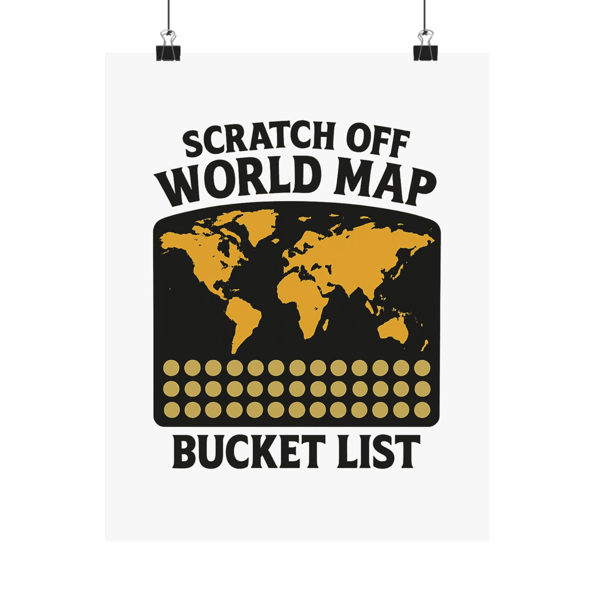Scratch Off World Map Bucket List Poster Travel Tracker Gift Adventure Wall Art Wanderlust Decor Journey Milestone Chart