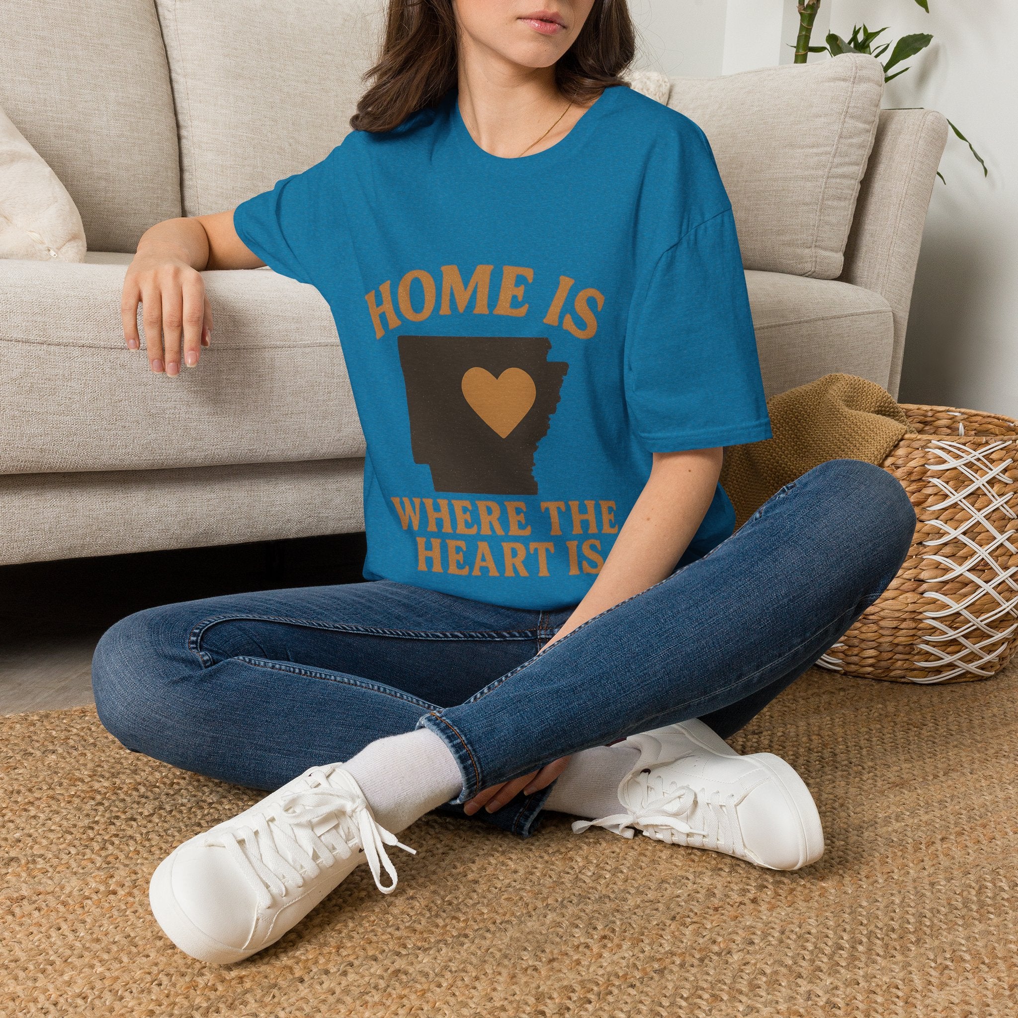 Home Is Where The Heart Is Shirt, Vintage State Silhouette Tee, Hometown Pride Gift, Missing Home Nostalgic T-Shirt