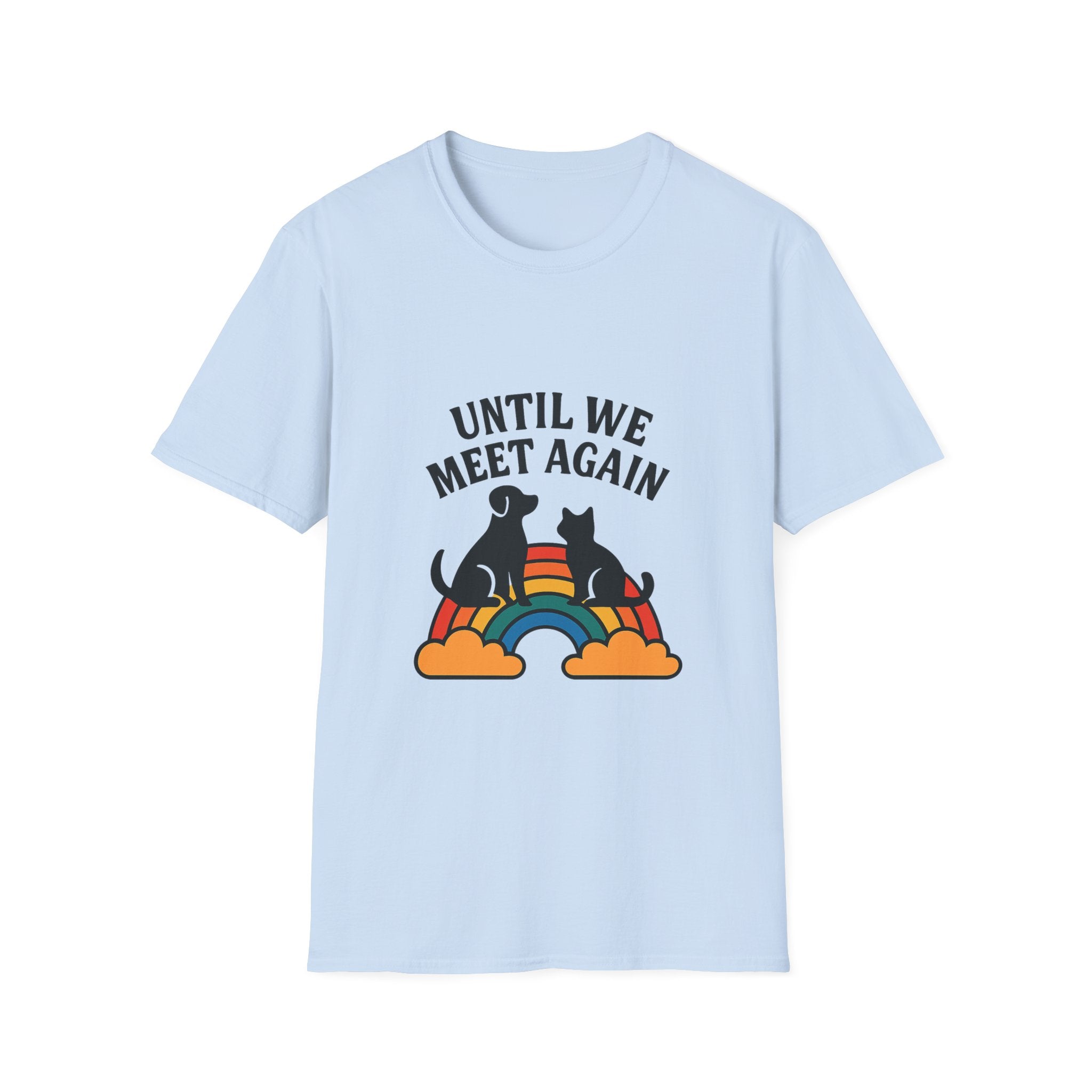 Rainbow Bridge Pet Memorial Shirt, Until We Meet Again Dog Cat Loss Gift, Pet Remembrance Tee, Sympathy Gift for Pet Loss Grief