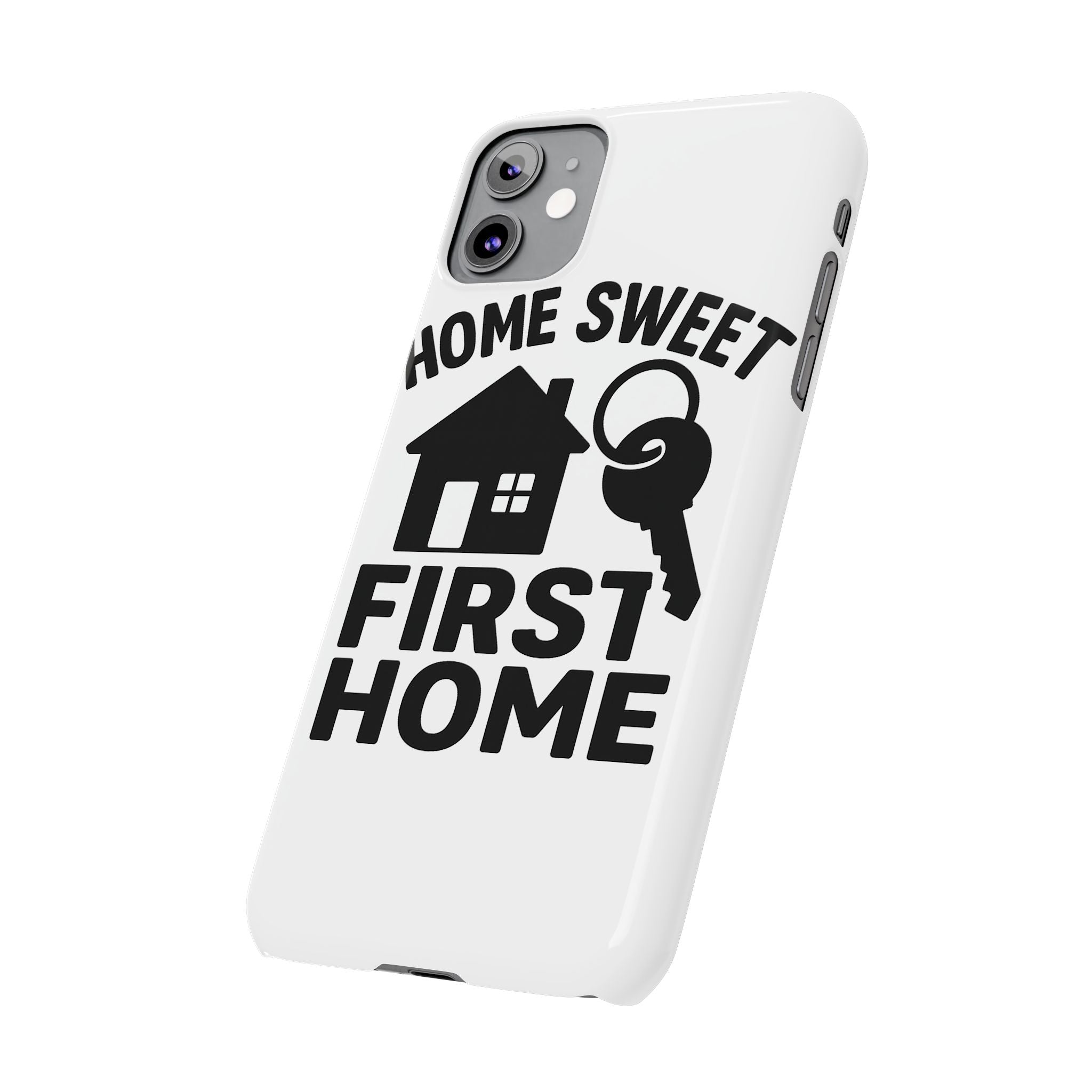 First Home Phone Case New Homeowner Gift Housewarming Present House Keys Milestone Typography Home Sweet First Home Decor