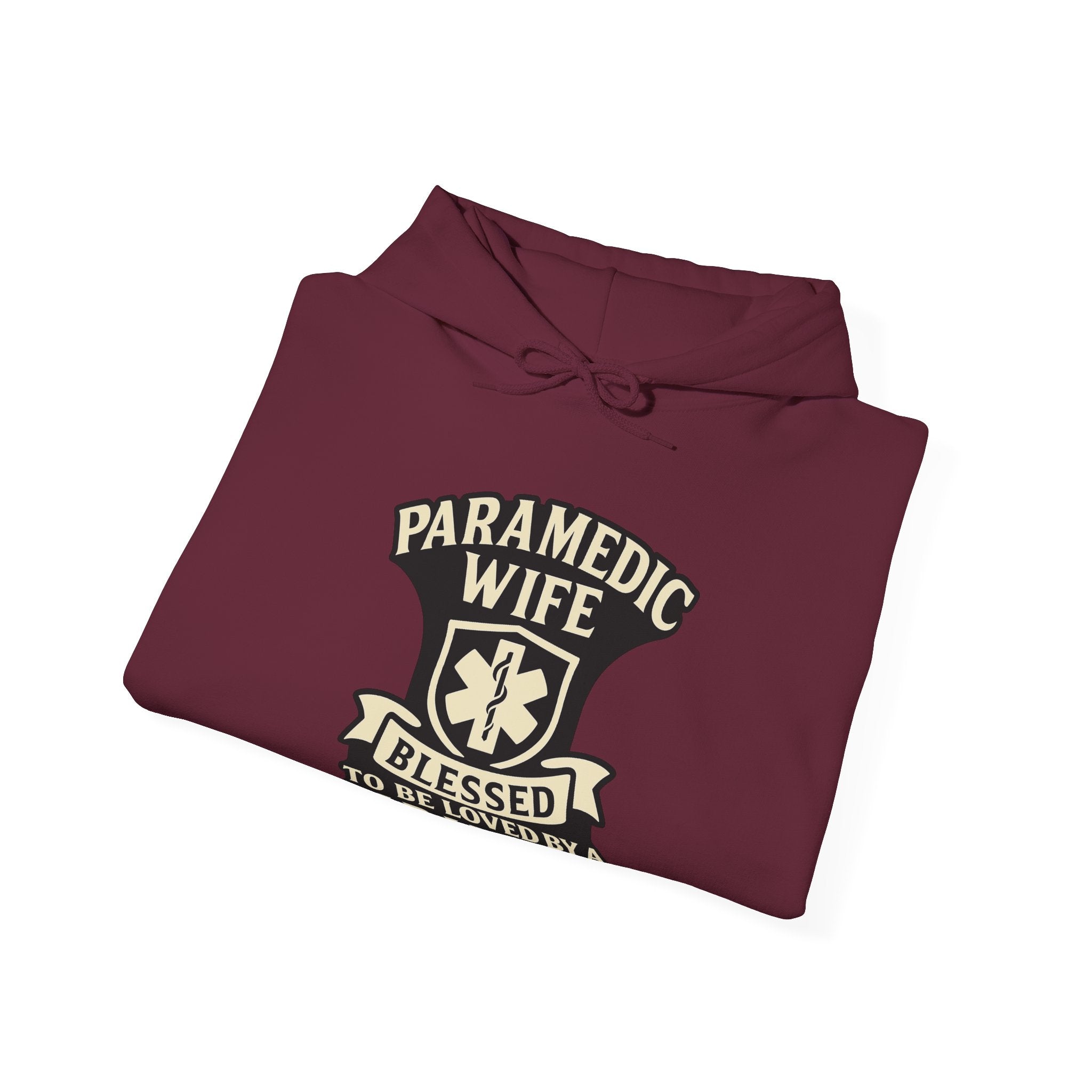 Paramedic Wife Hoodie, Blessed to Be Loved By a Paramedic Sweatshirt, EMS Girlfriend Gift, First Responder Partner Support Apparel