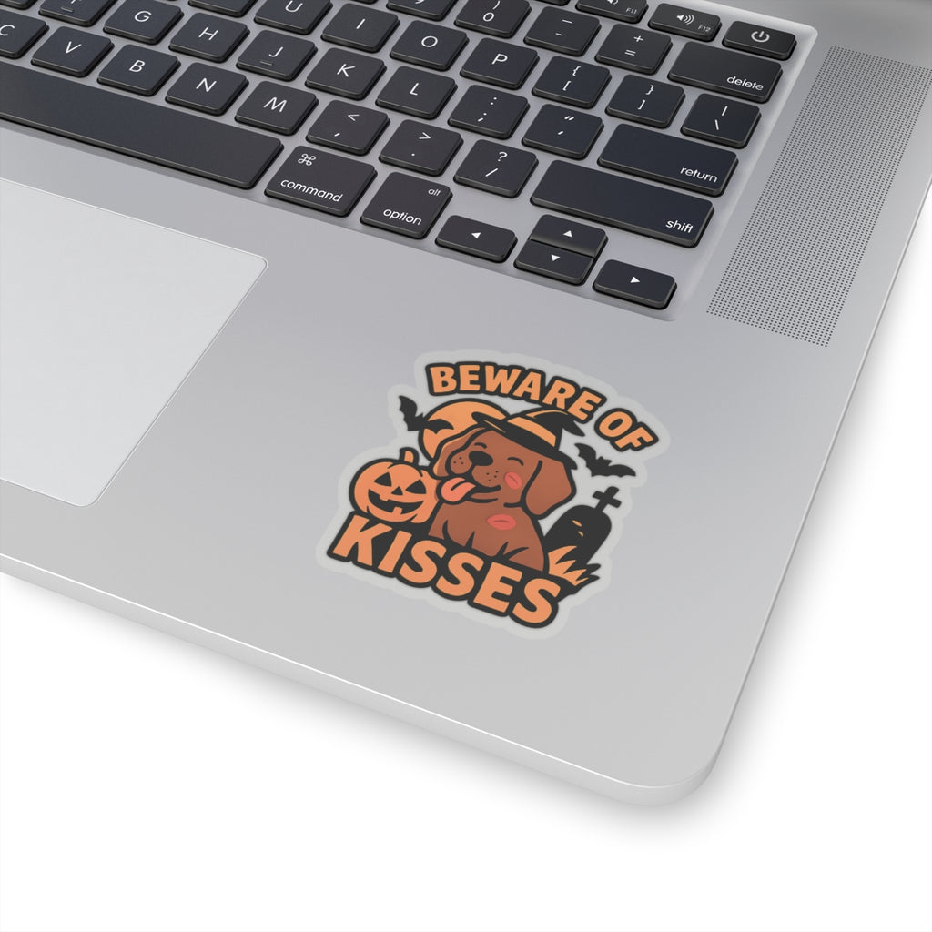 Beware Of Kisses Dog Halloween Sticker Pack
