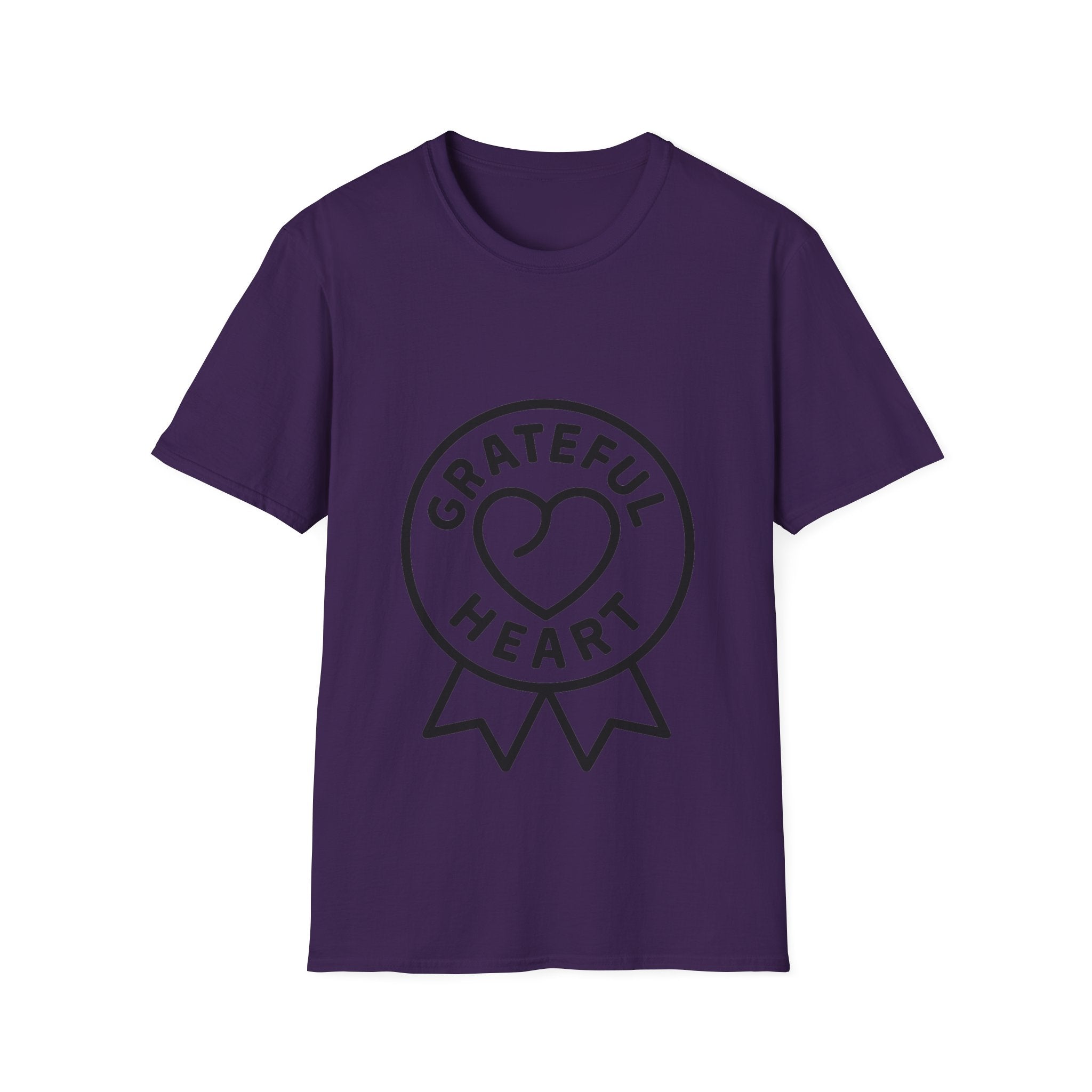 Grateful Heart T-Shirt, Minimalist Line Art Gratitude Shirt, Wellness Tee, Mindfulness Gift, Positive Affirmation Clothing
