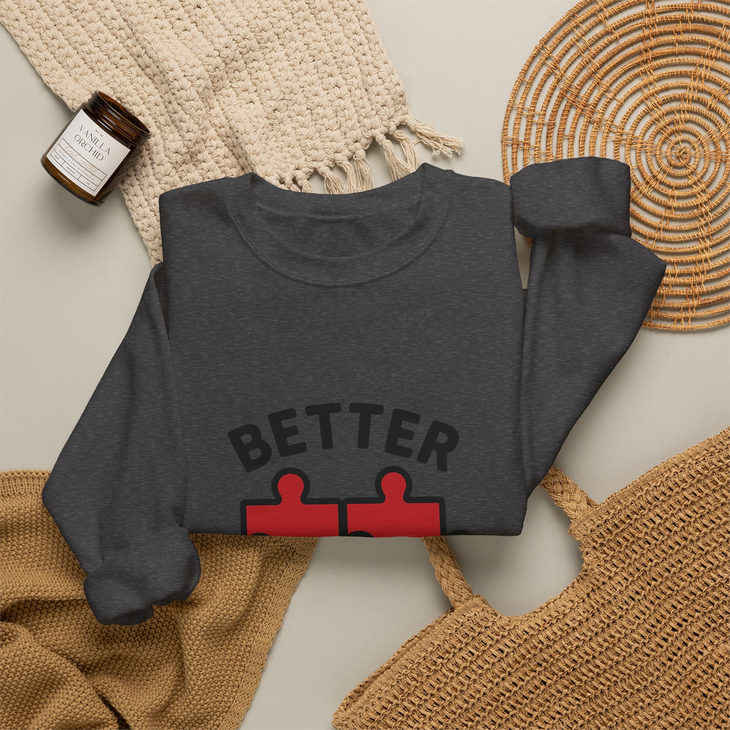 Couple Sweatshirt Better Together Puzzle Pieces Matching Sweatshirts Anniversary Gift for Couples Relationship Gift Valentine's Day