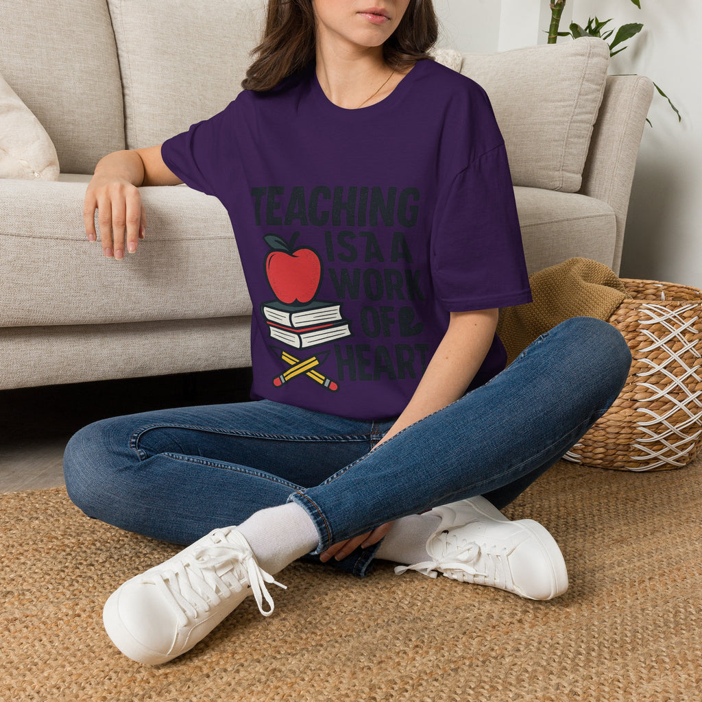 Teacher Appreciation Shirt, Teaching is a Work of Heart Tshirt, Teacher Gift, Educator Shirt, Teacher Week Gift, Apple Pencil Tee