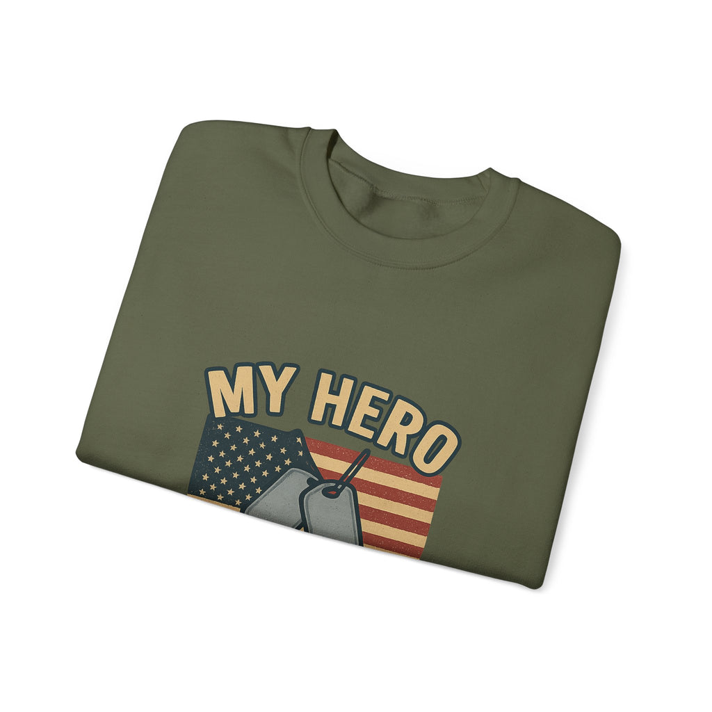 Military Sister Sweatshirt My Hero My Sister Proud Army Navy Air Force Marine Gift Active Duty Support Patriotic Clothing