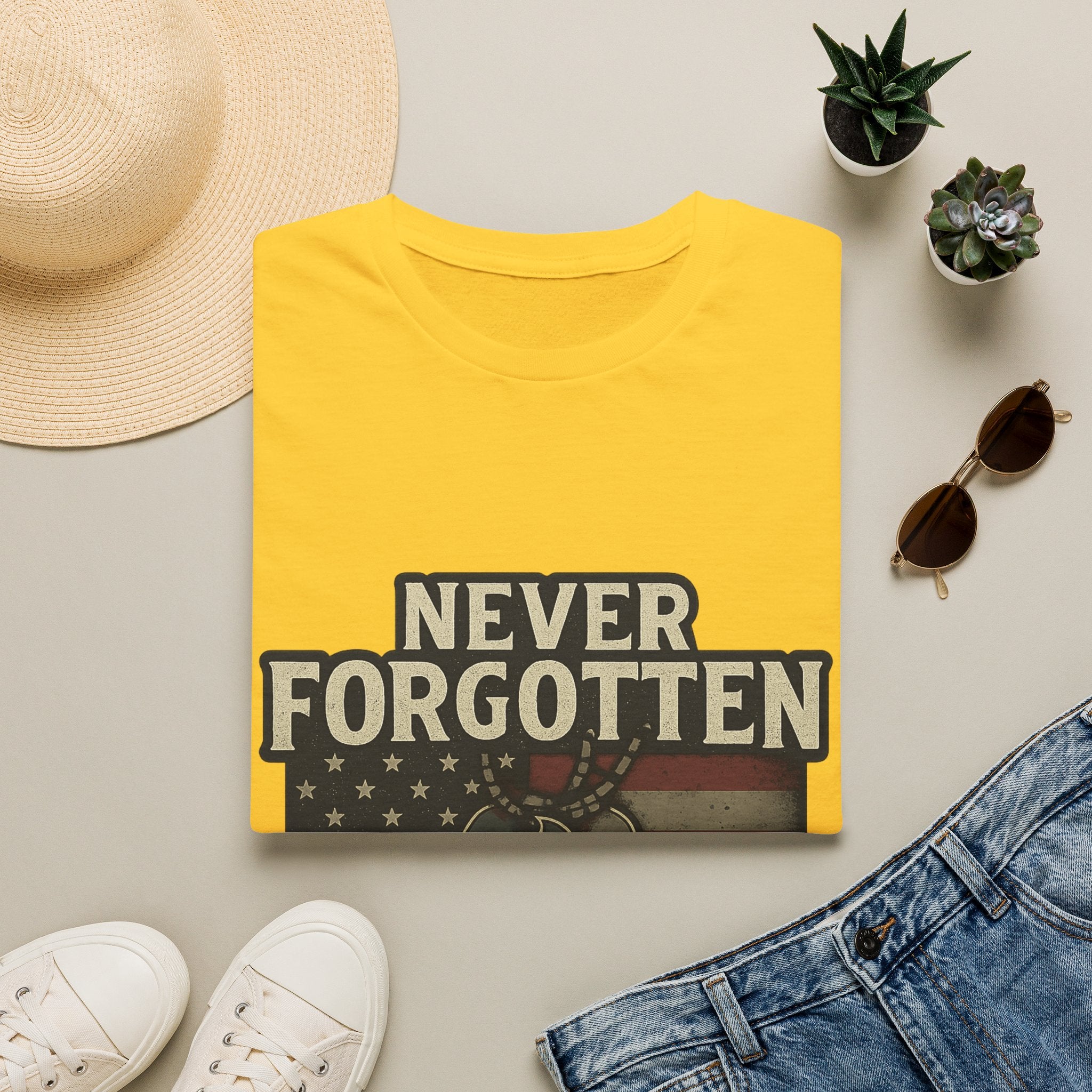 Never Forgotten Veteran Memorial Shirt Custom Name Military Tribute Tee Gold Star Family Gift Personalized Remembrance Tshirt