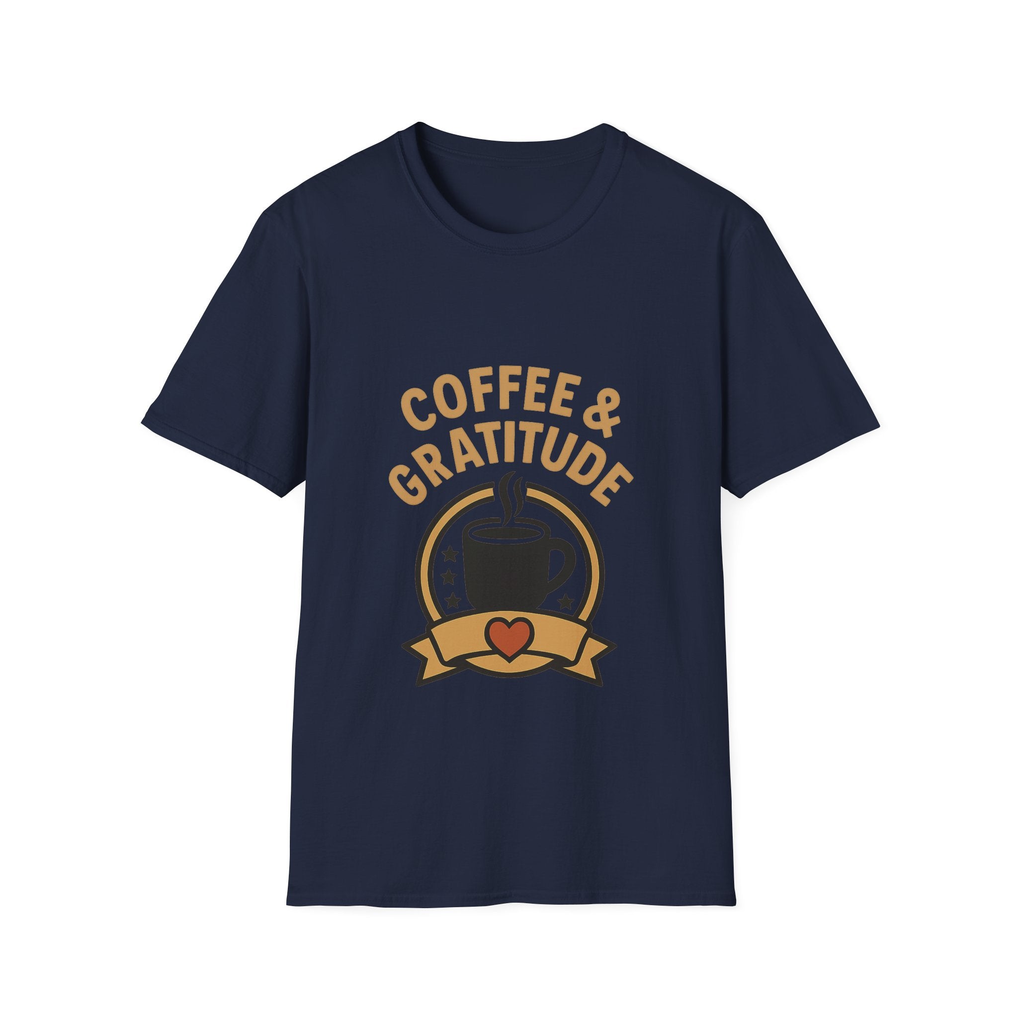 Coffee & Gratitude Shirt, Mindful Living Tee, Self Care Gift for Women, Positive Vibes T-Shirt, Grateful Heart Appreciation Top
