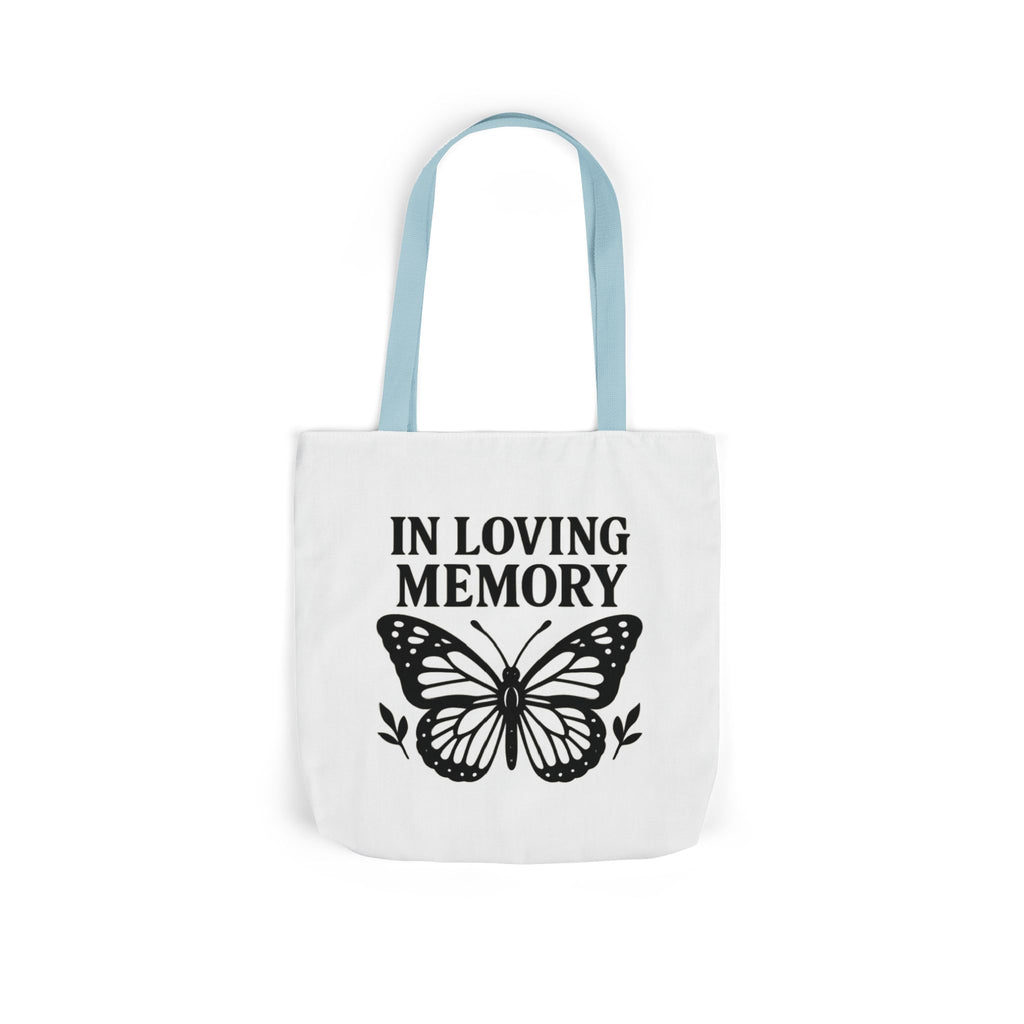 Butterfly Memorial Tote Bag, In Loving Memory Gift, Funeral Remembrance, Celebration of Life, Sympathy Gift for Loss