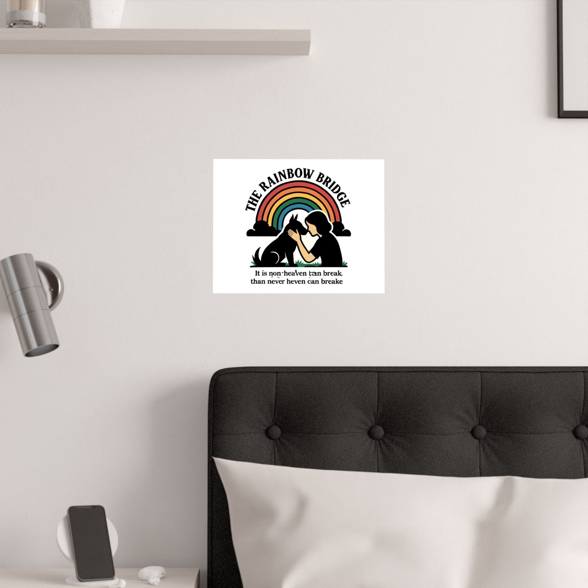 Rainbow Bridge Pet Memorial Print, Pet Loss Sympathy Gift, Dog Cat Memorial Wall Art, Pet Remembrance Poem, Grieving Pet Owner Gift